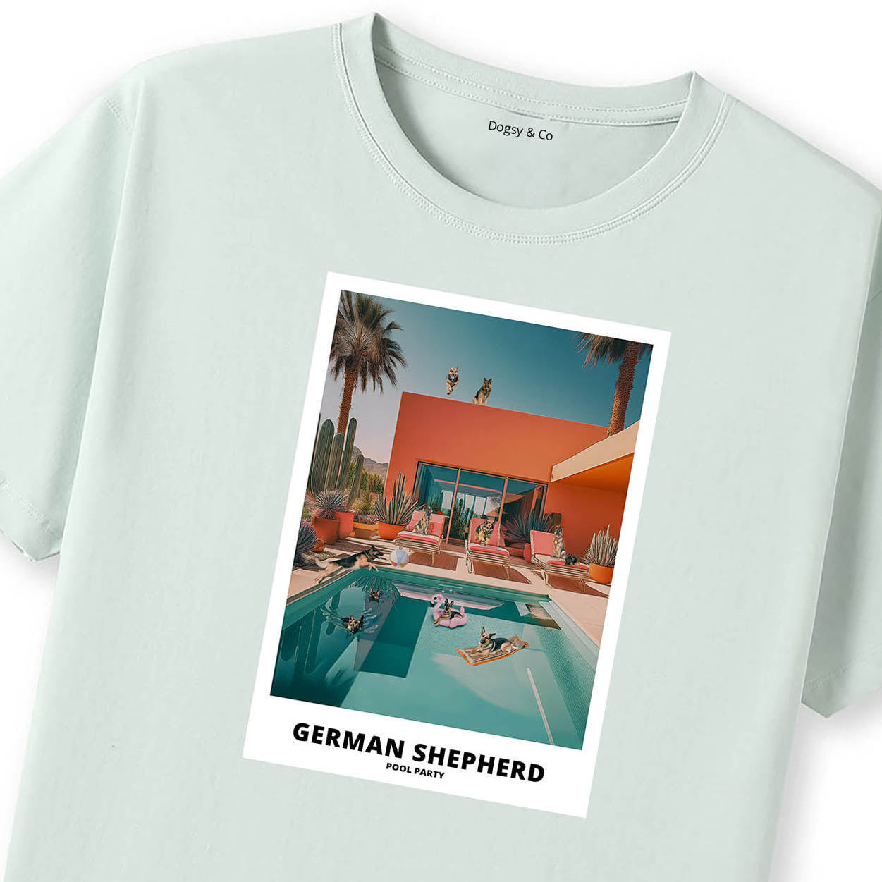 German Shepherd Pool Party T-shirt