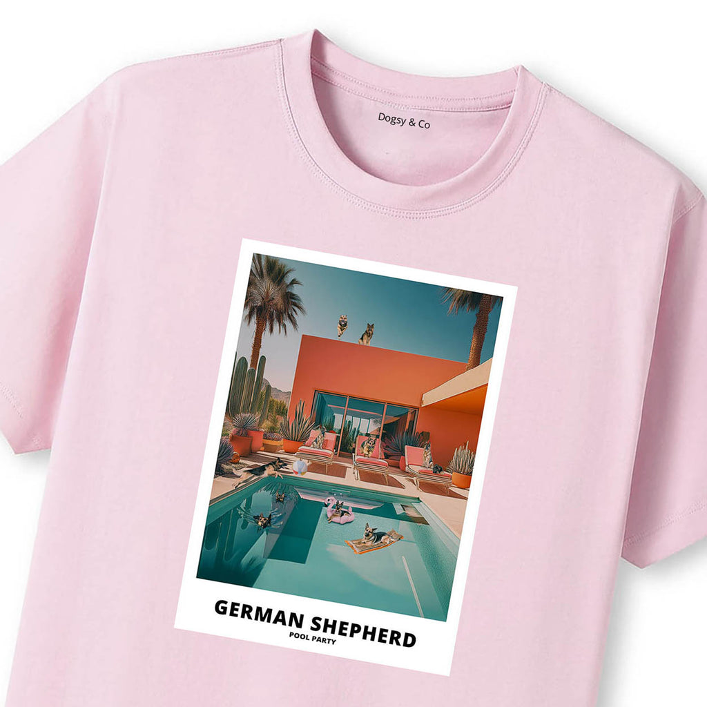 German Shepherd Pool Party T-shirt
