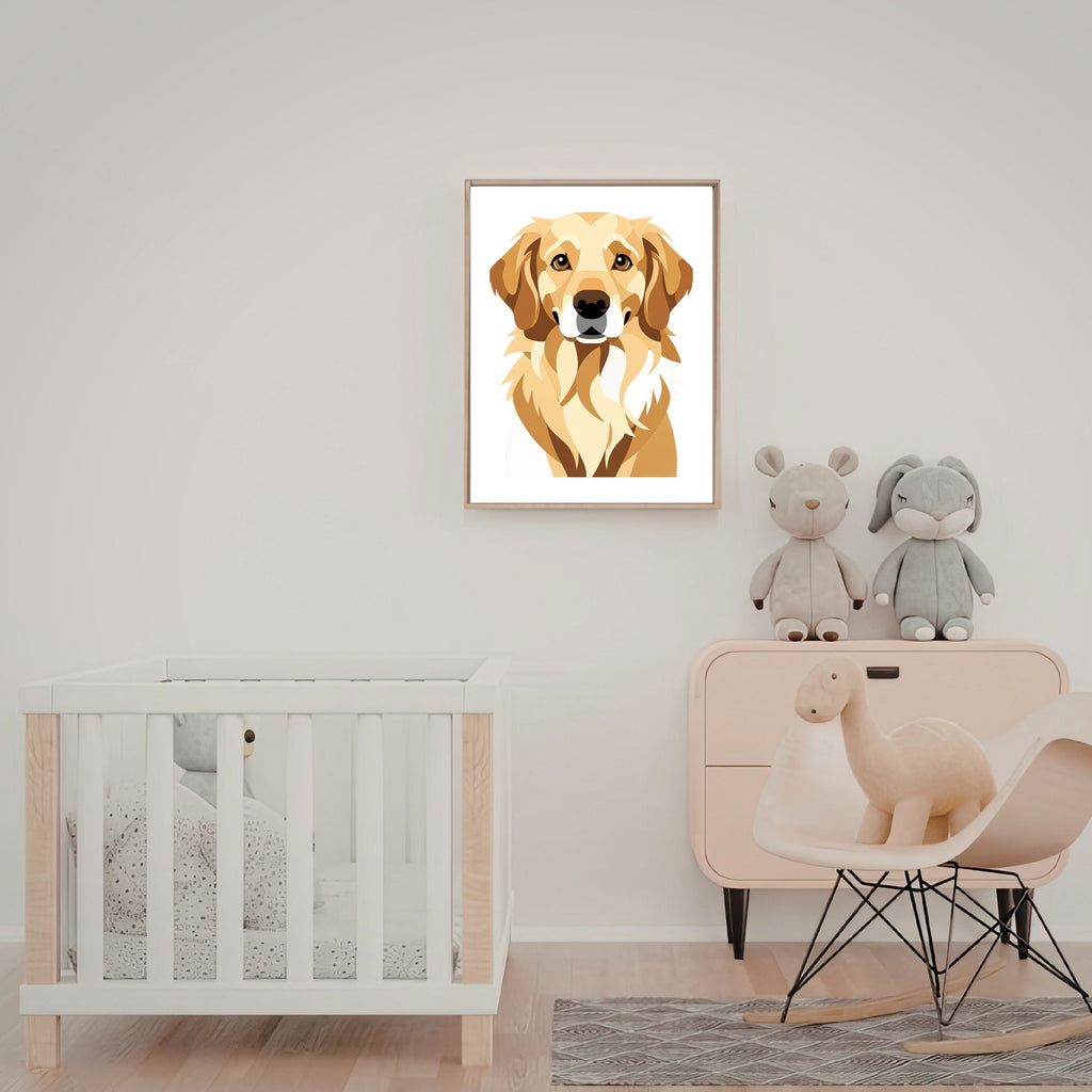 Bold Block Art Print - Framed Nursery Mockup