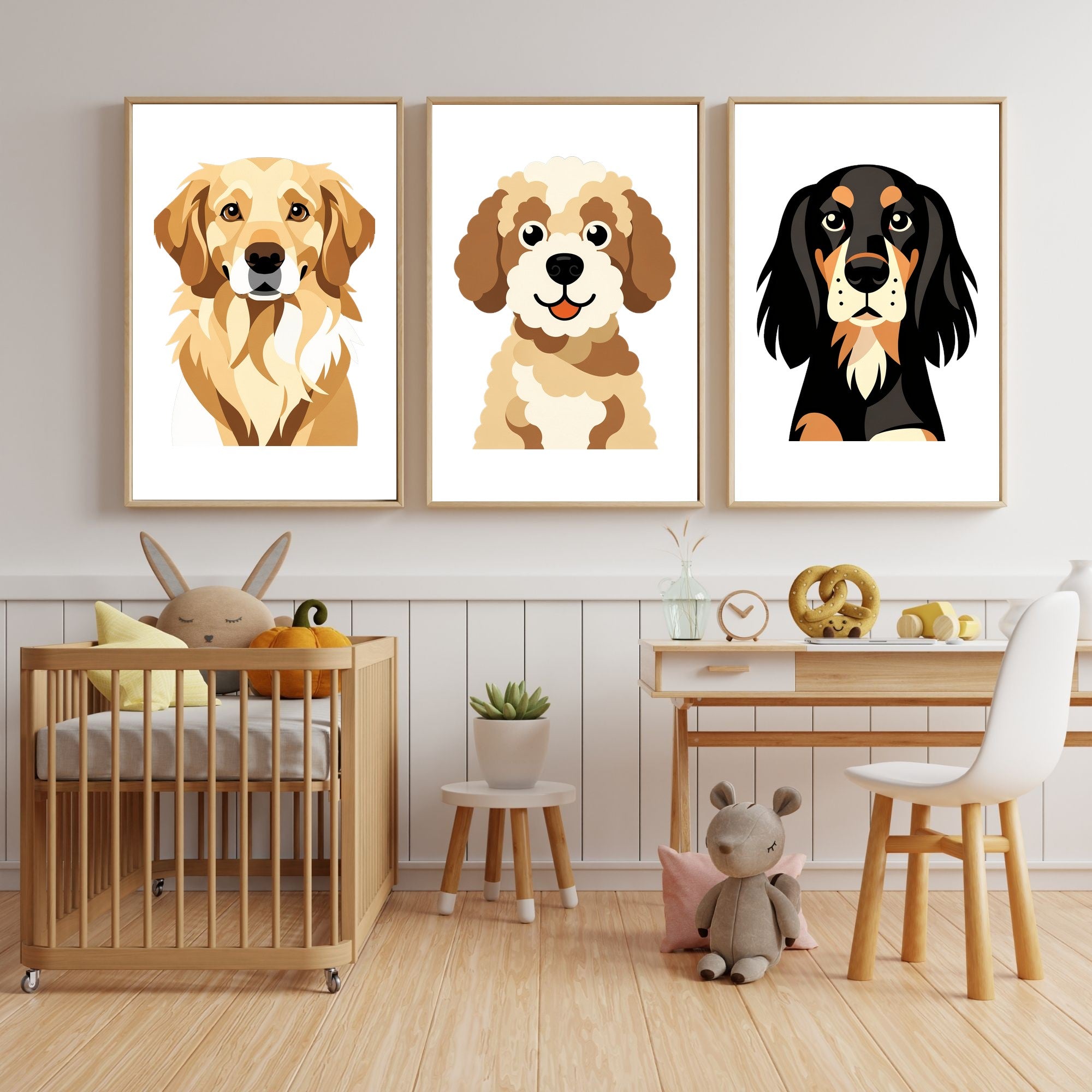 Bold Block Art Print - Framed Nursery Mockup