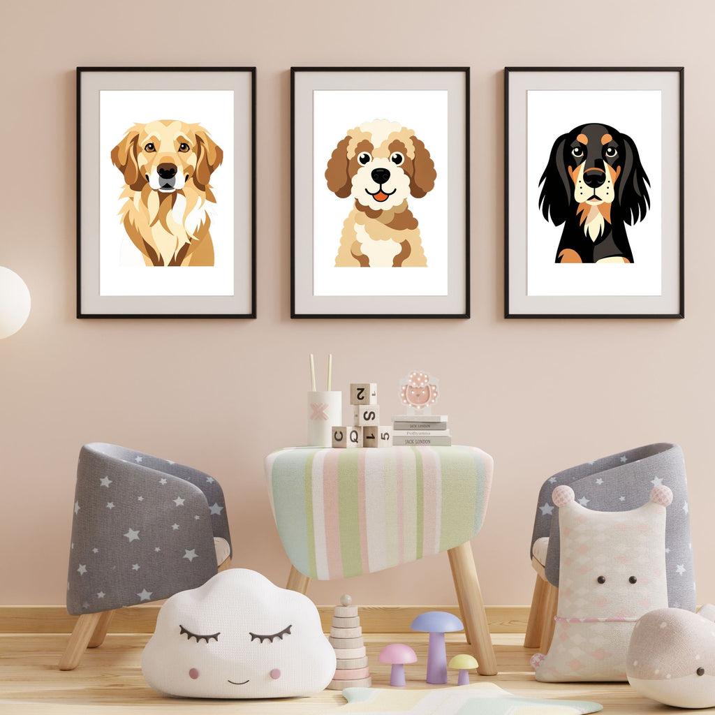 Bold Block Art Print - Framed Nursery Mockup