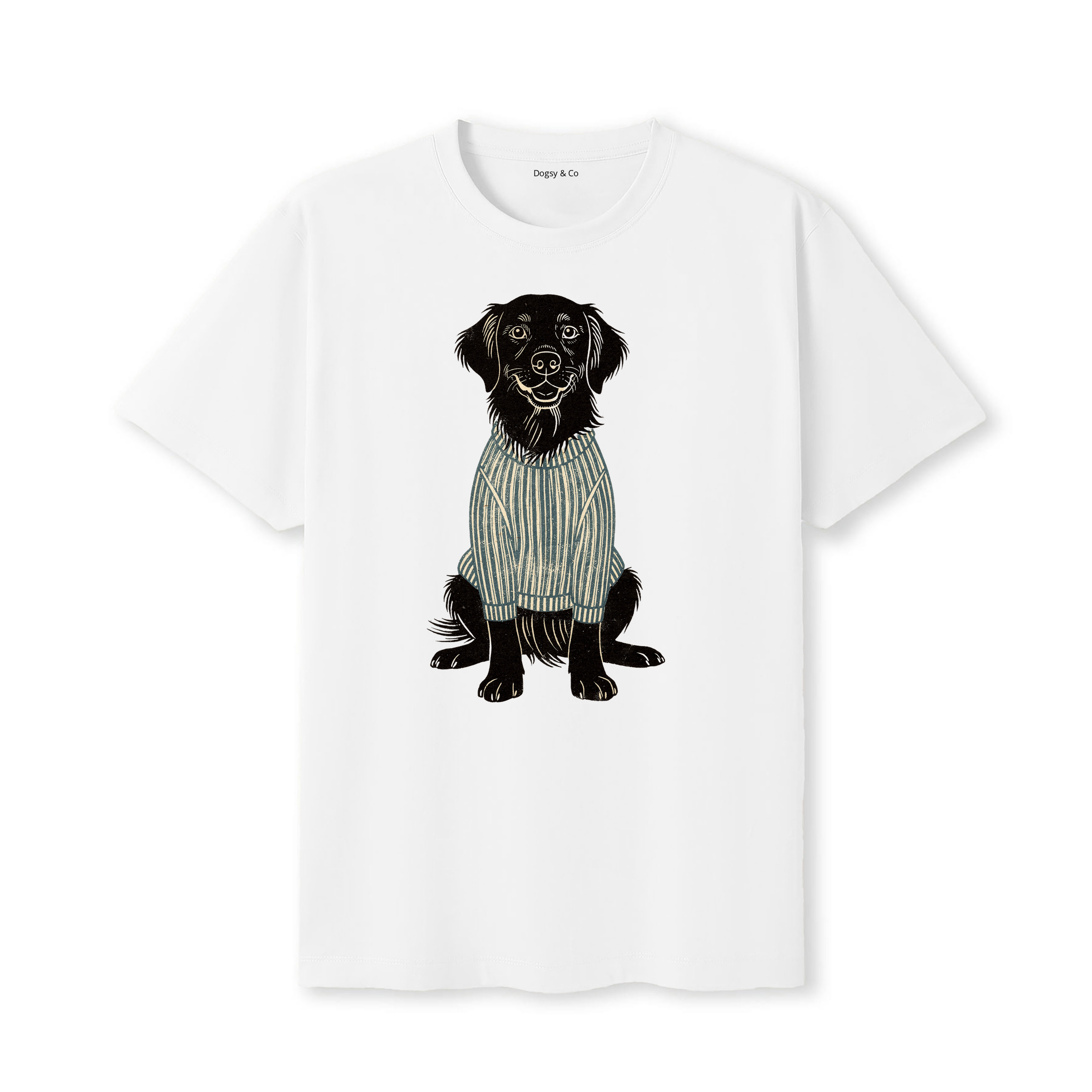 Golden Retriever Jumper Dog T-Shirt - White