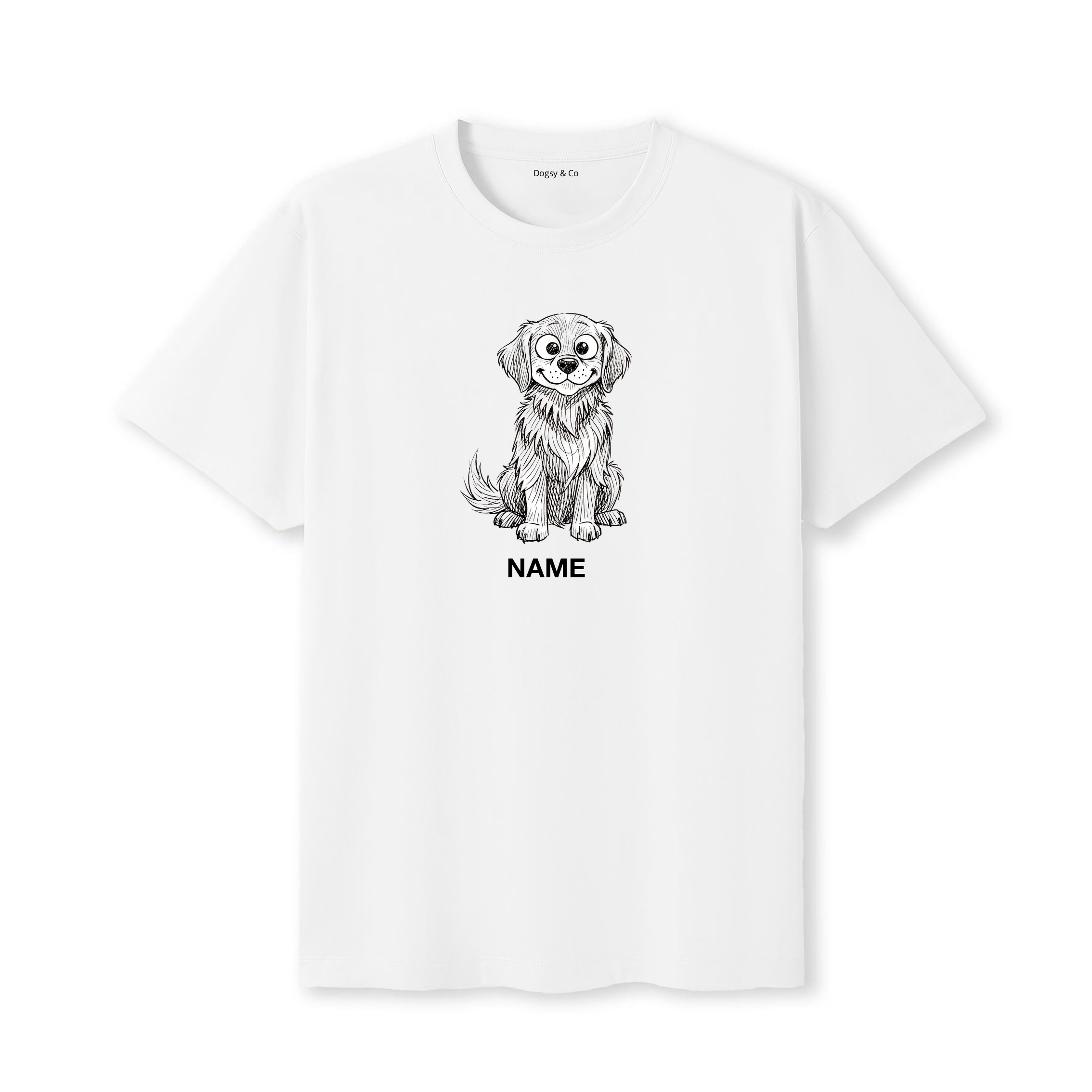 Golden Retriever Scraggy Dog Custom - White