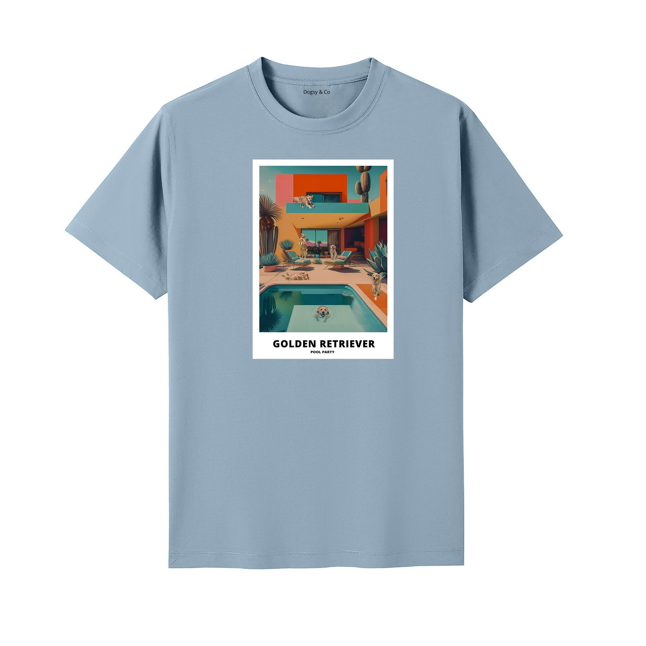 Golden Retriever Pool Party T-shirt