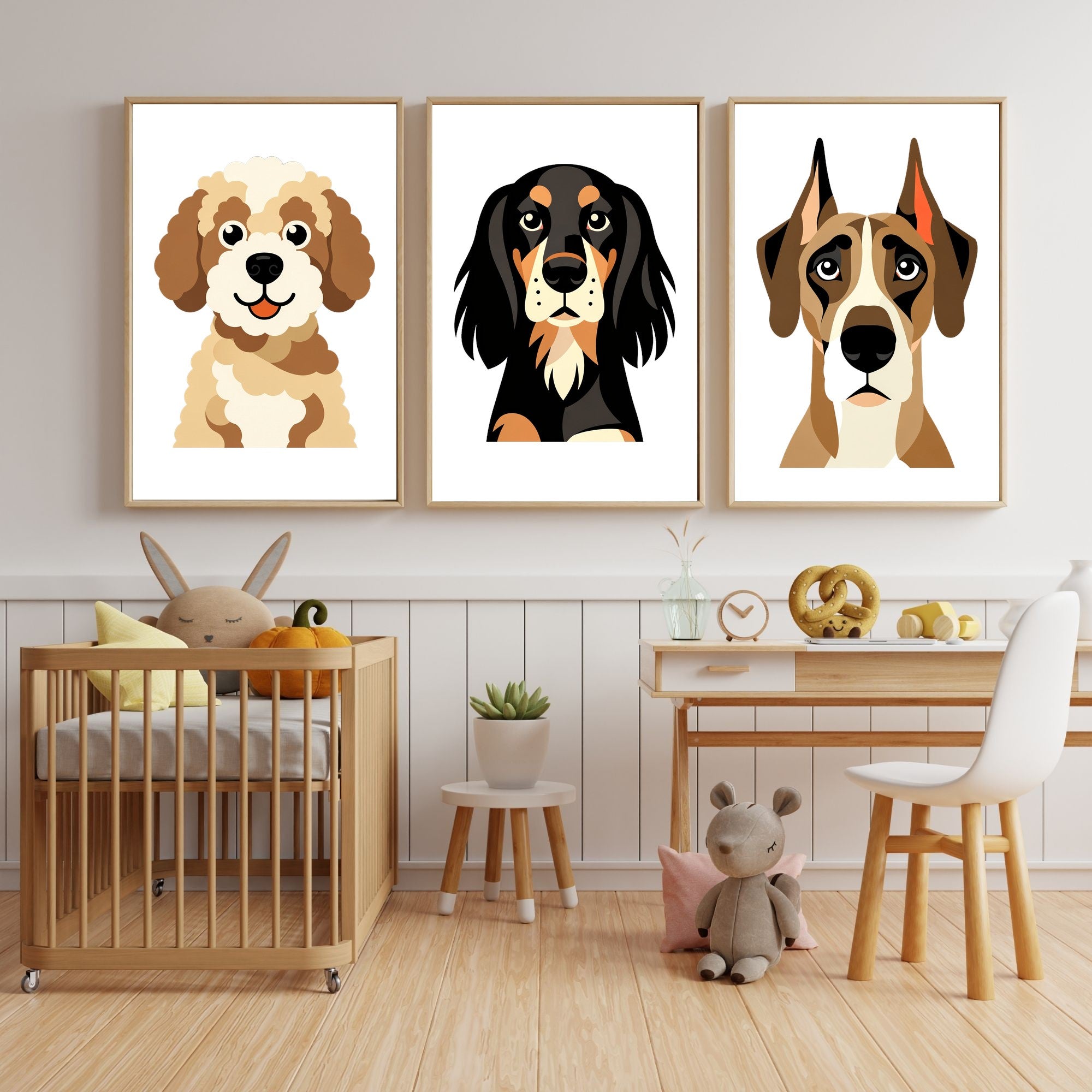 Bold Block Art Print - Framed Nursery Mockup
