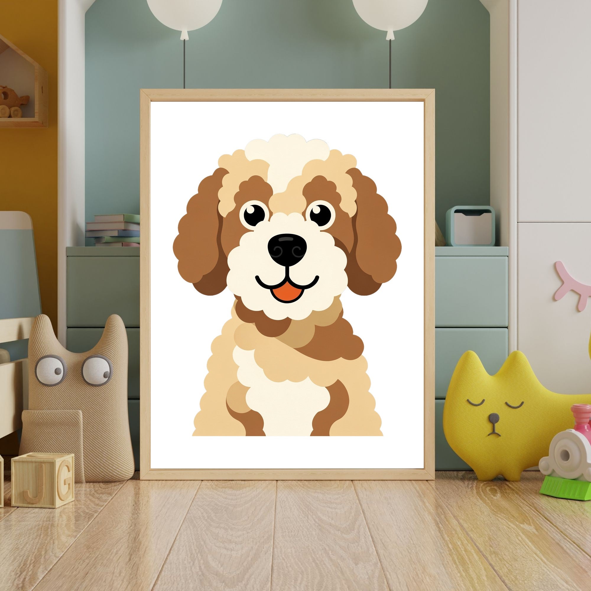 Bold Block Art Print - Framed Nursery Mockup