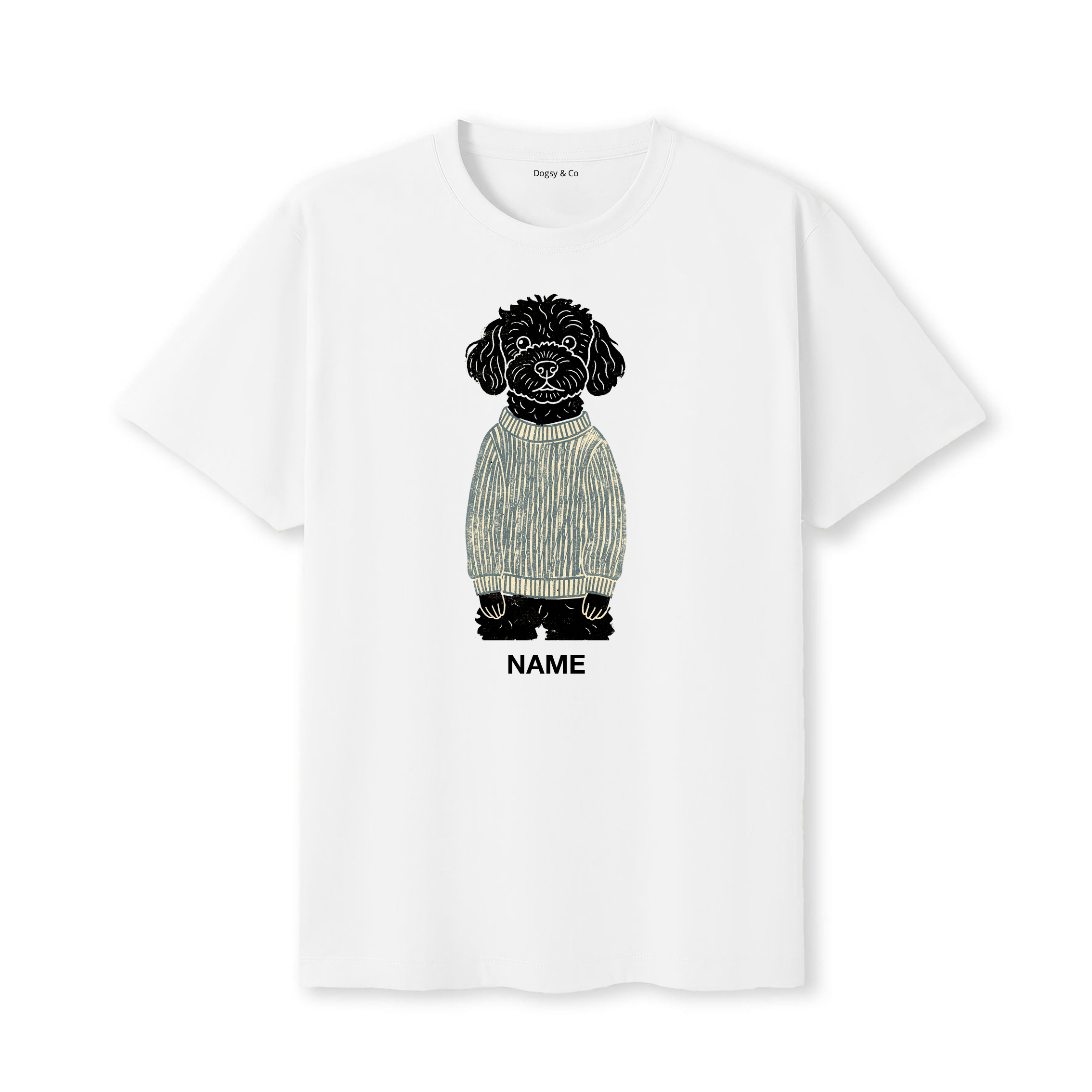 Goldendoodle Jumper Dog Custom T-Shirt - White