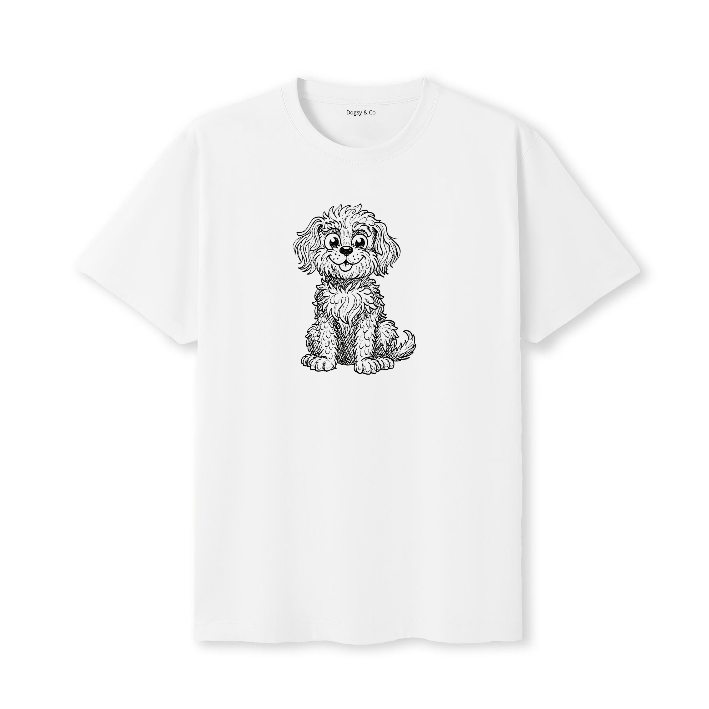 Goldendoodle Scraggy Dog T-Shirt - White