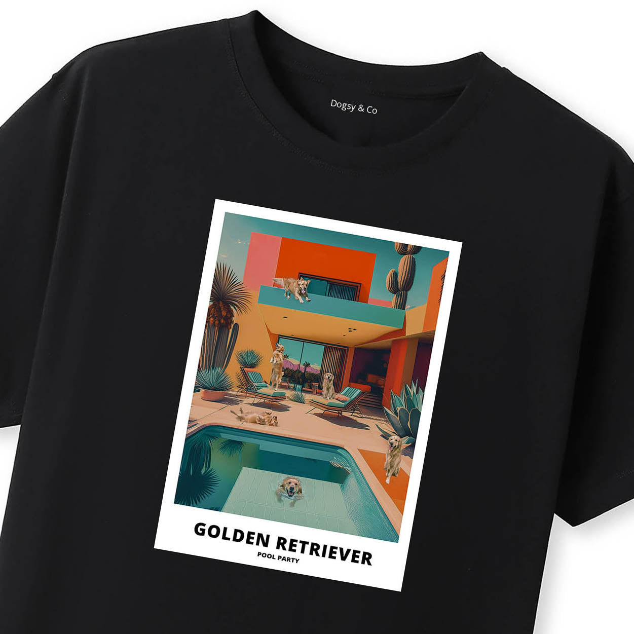 Golden Retriever Pool Party T-shirt