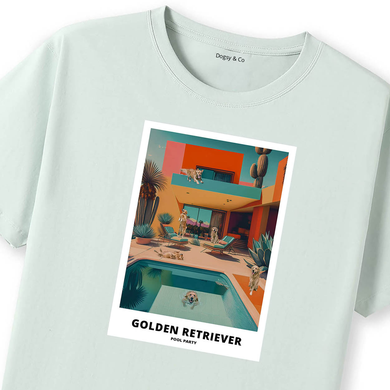 Golden Retriever Pool Party T-shirt