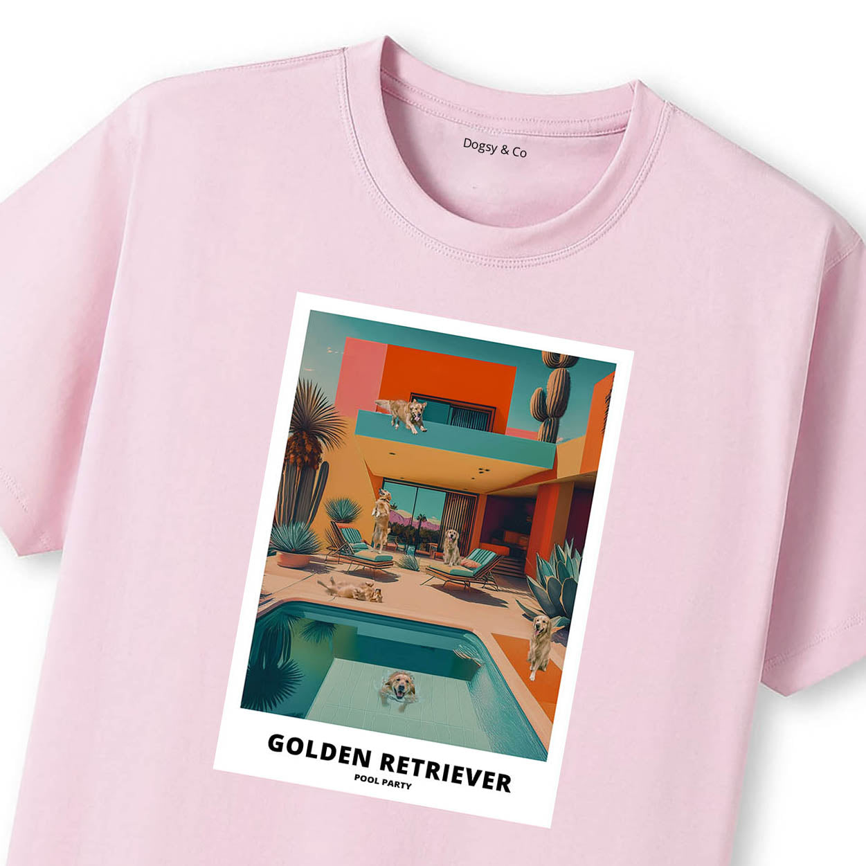 Golden Retriever Pool Party T-shirt