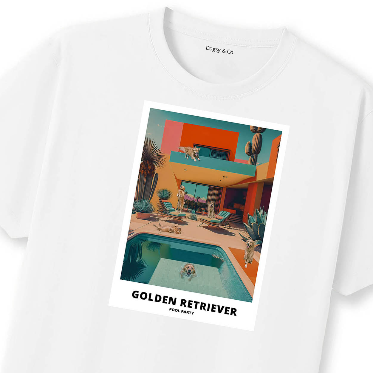 Golden Retriever Pool Party T-shirt