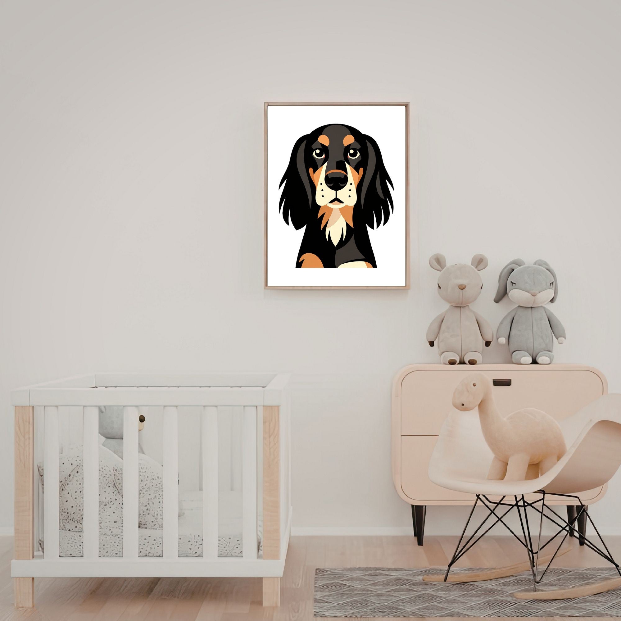 Bold Block Art Print - Framed Nursery Mockup