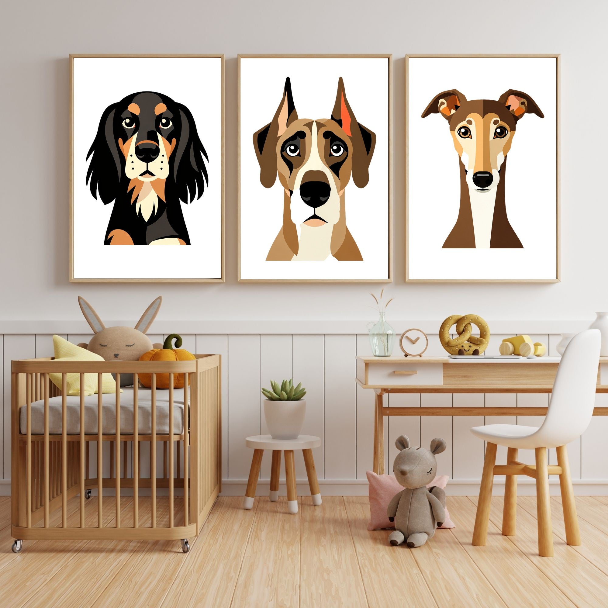 Bold Block Art Print - Framed Nursery Mockup