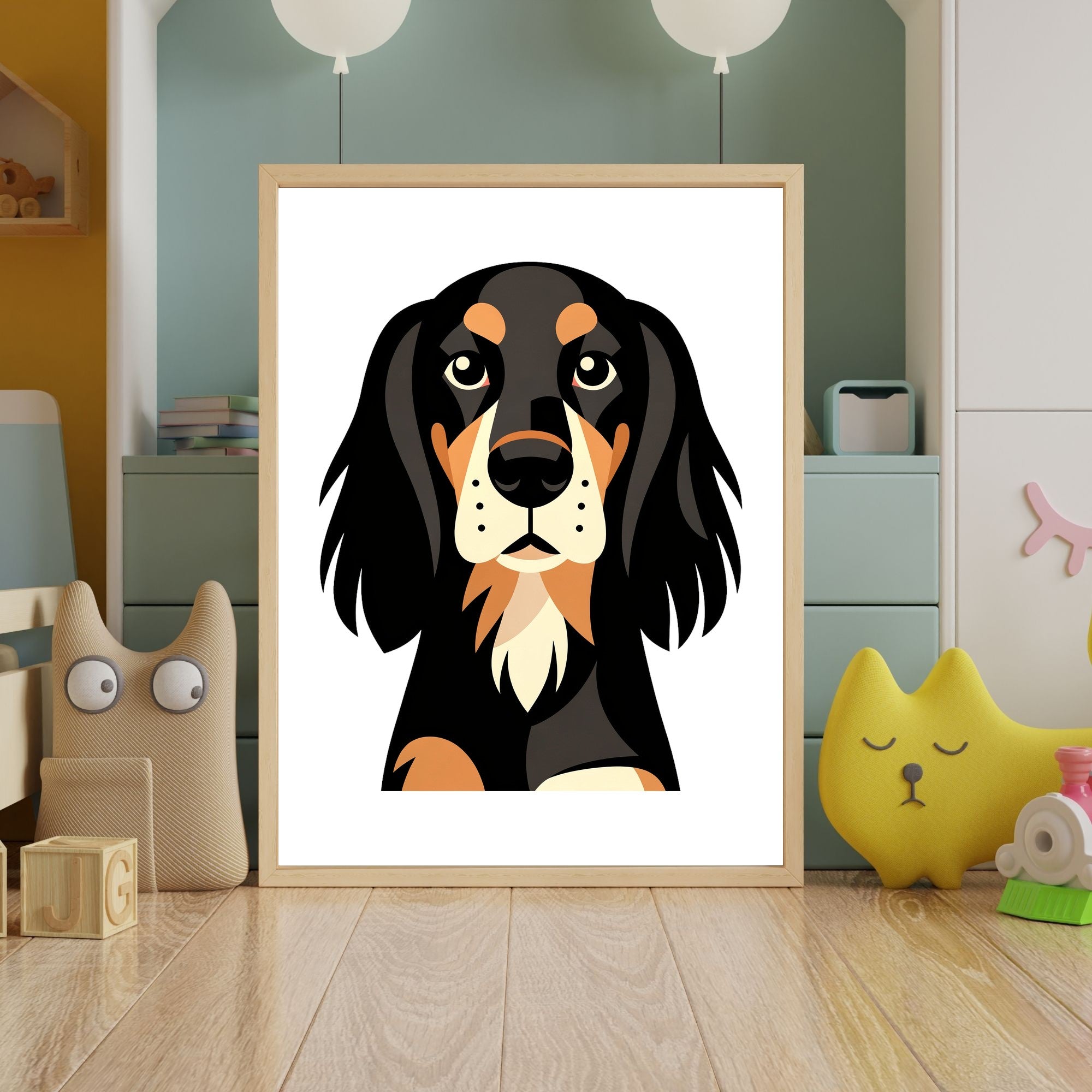 Bold Block Art Print - Framed Nursery Mockup