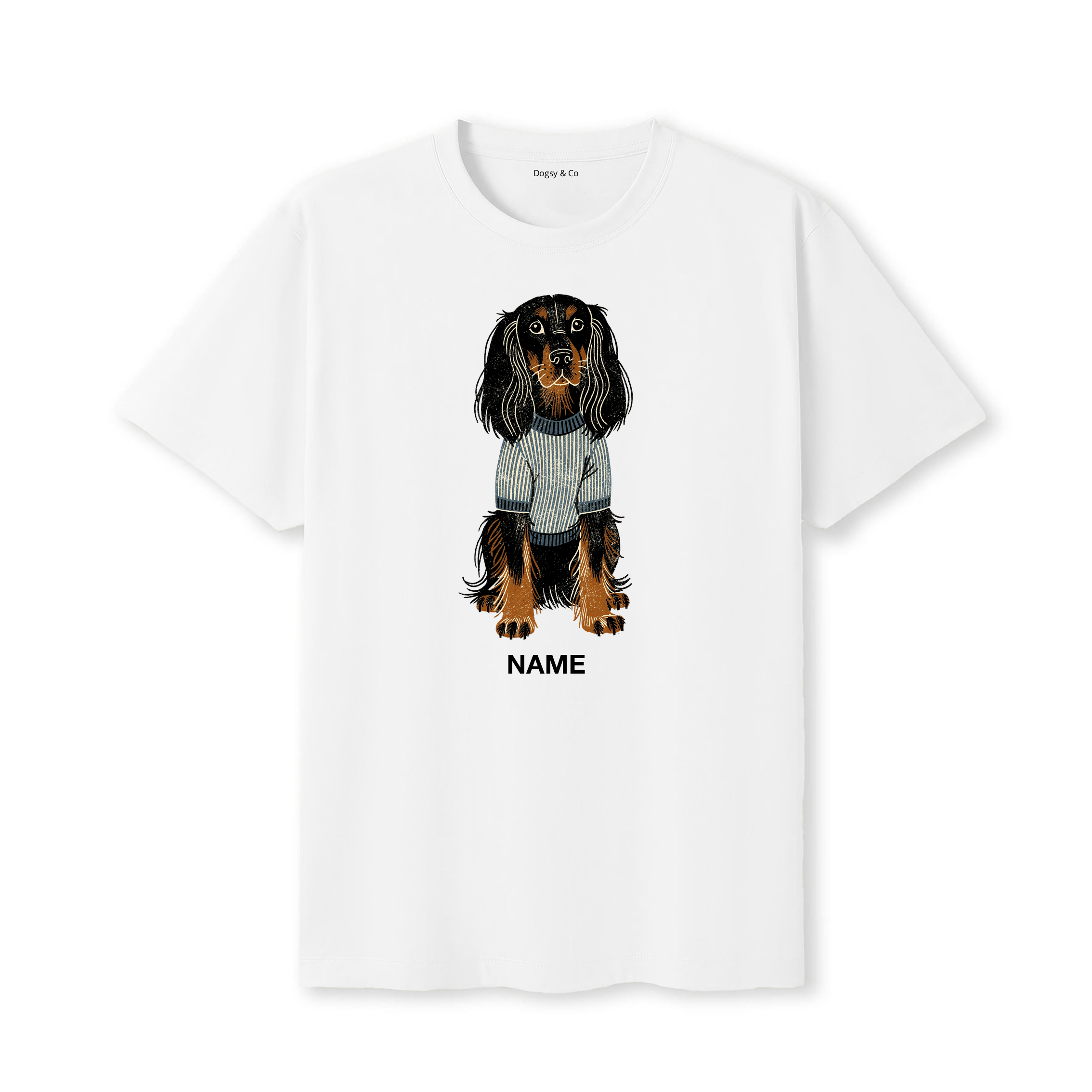 Gordon Setter Jumper Dog Custom T-Shirt - White