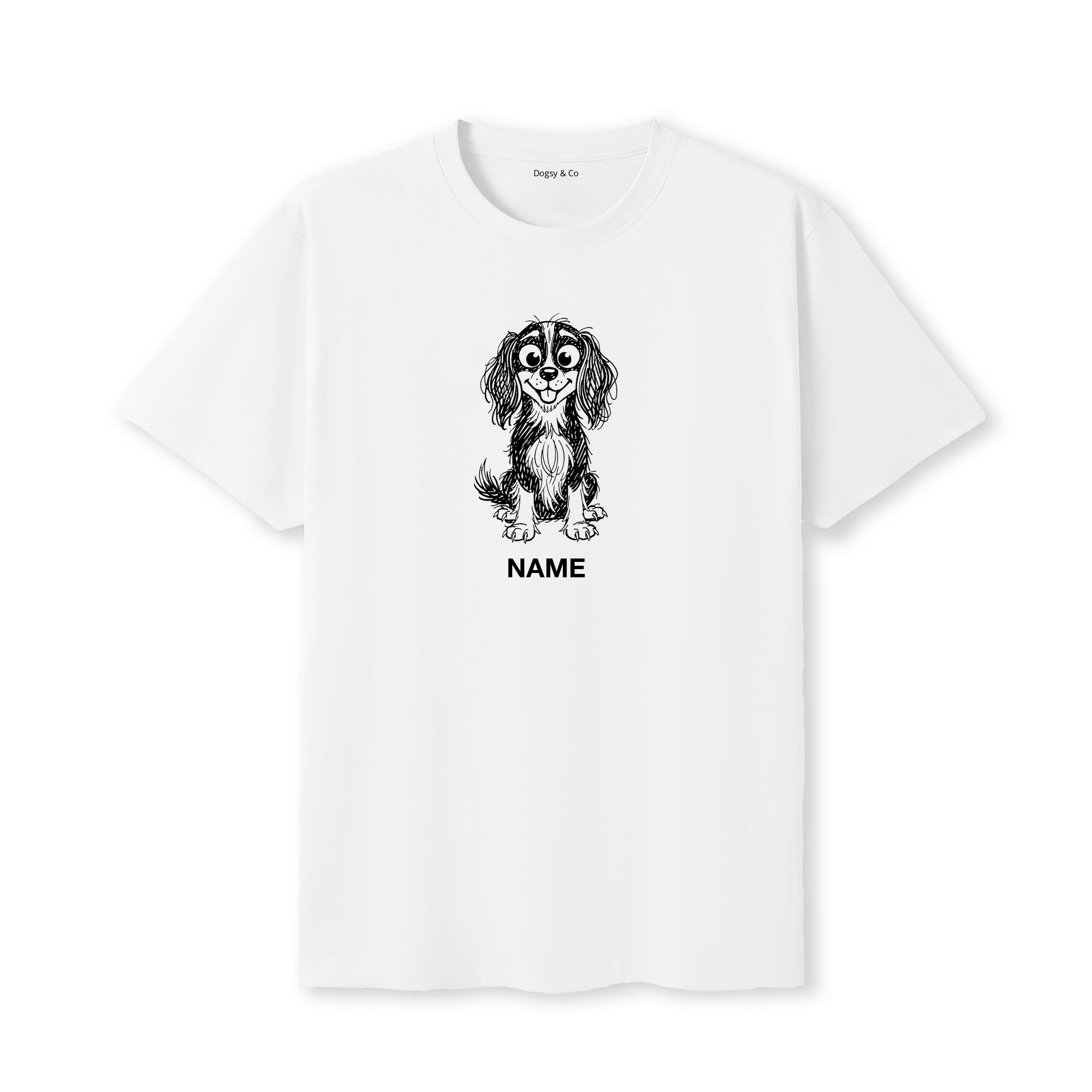 Gordon Setter Scraggy Dog Custom - White