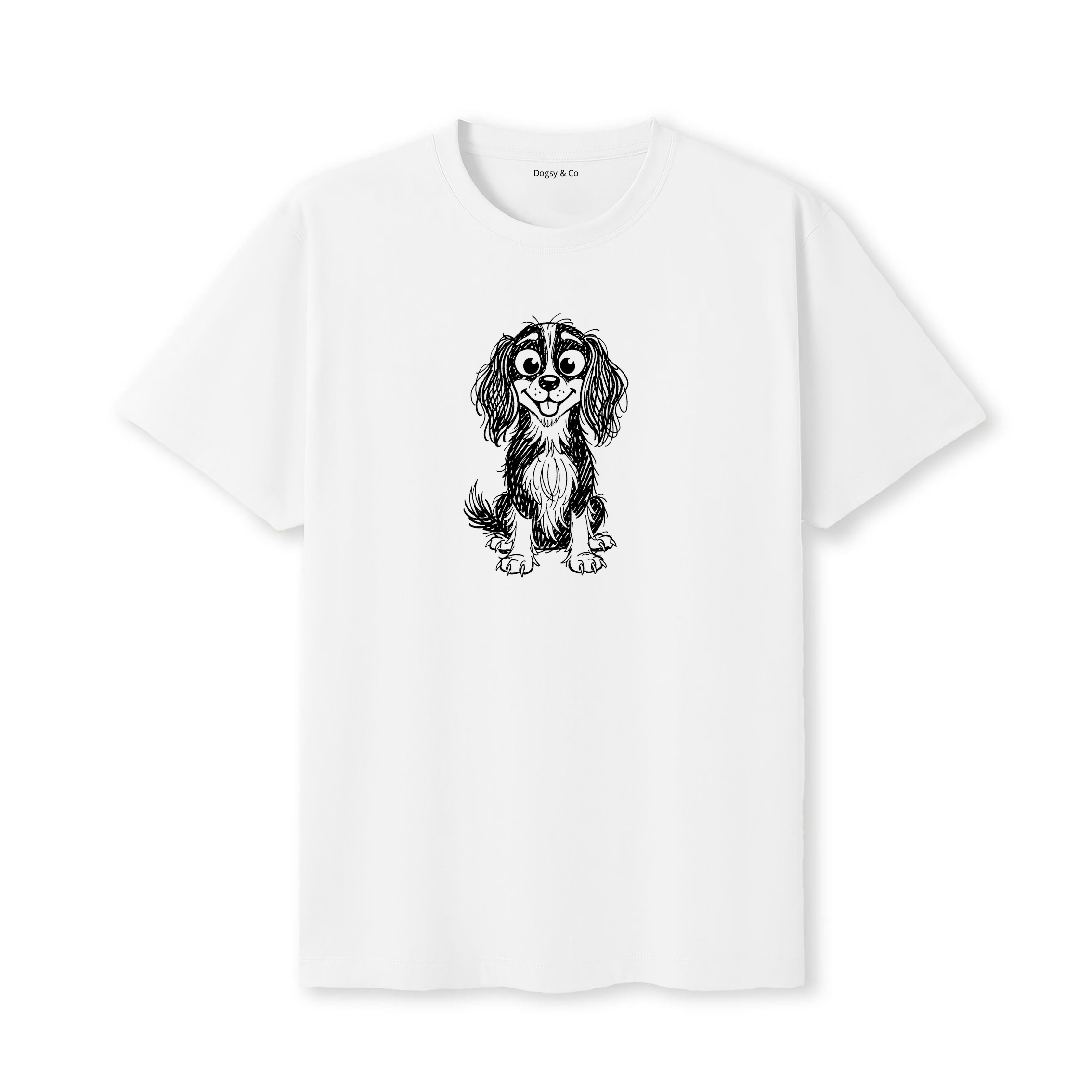 Gordon Setter Scraggy Dog T-Shirt - White