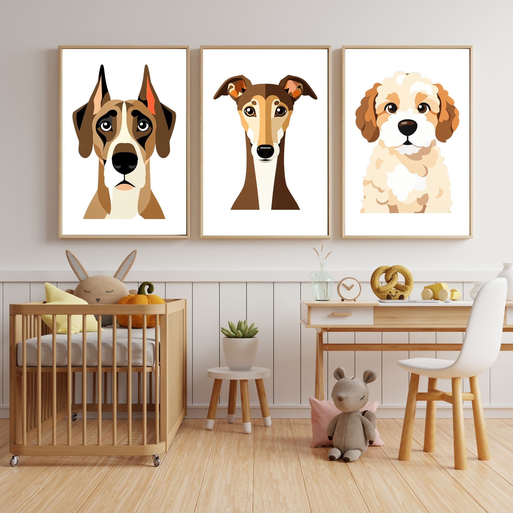 Bold Block Art Print - Framed Nursery Mockup