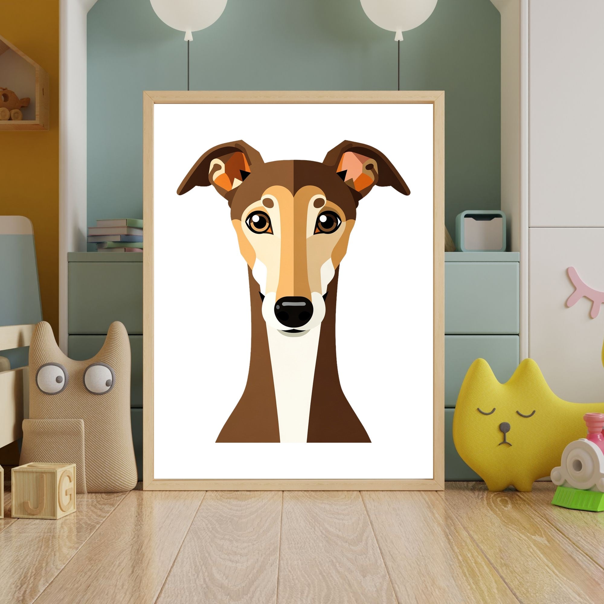 Bold Block Art Print - Framed Nursery Mockup