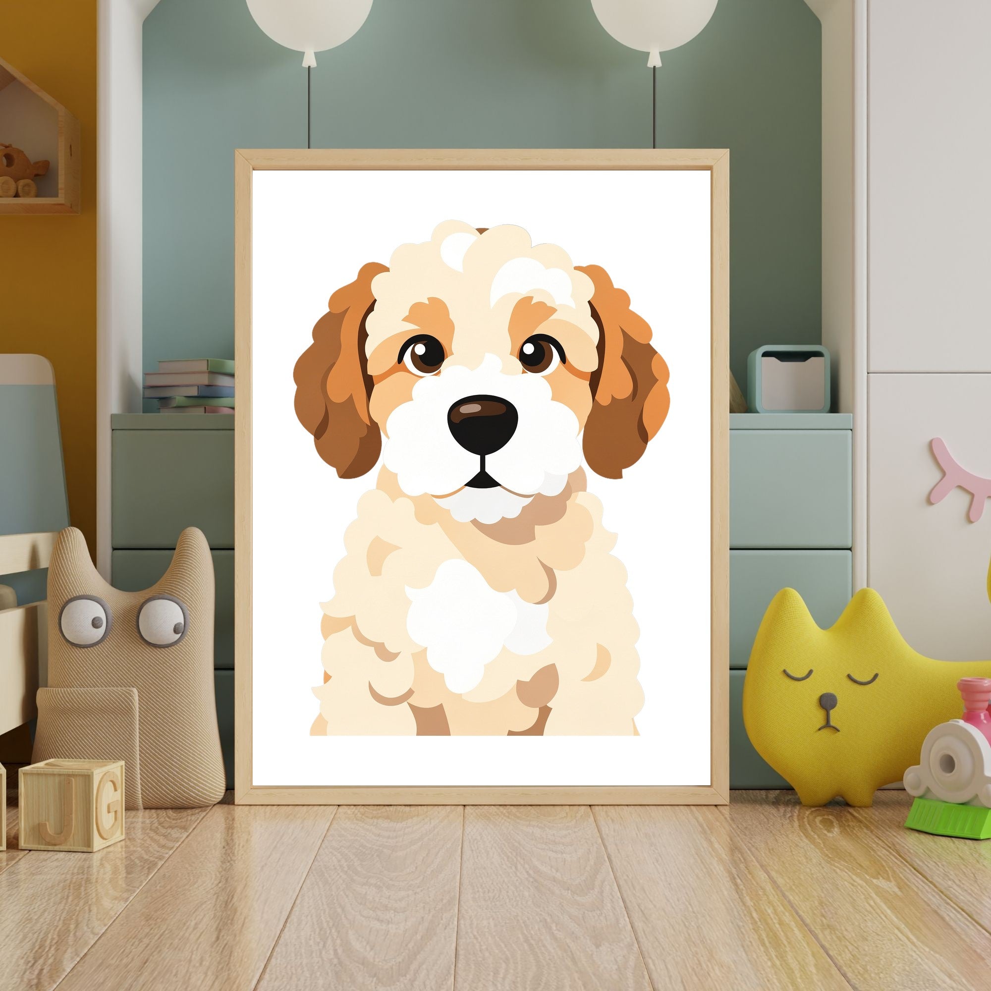 Bold Block Art Print - Framed Nursery Mockup