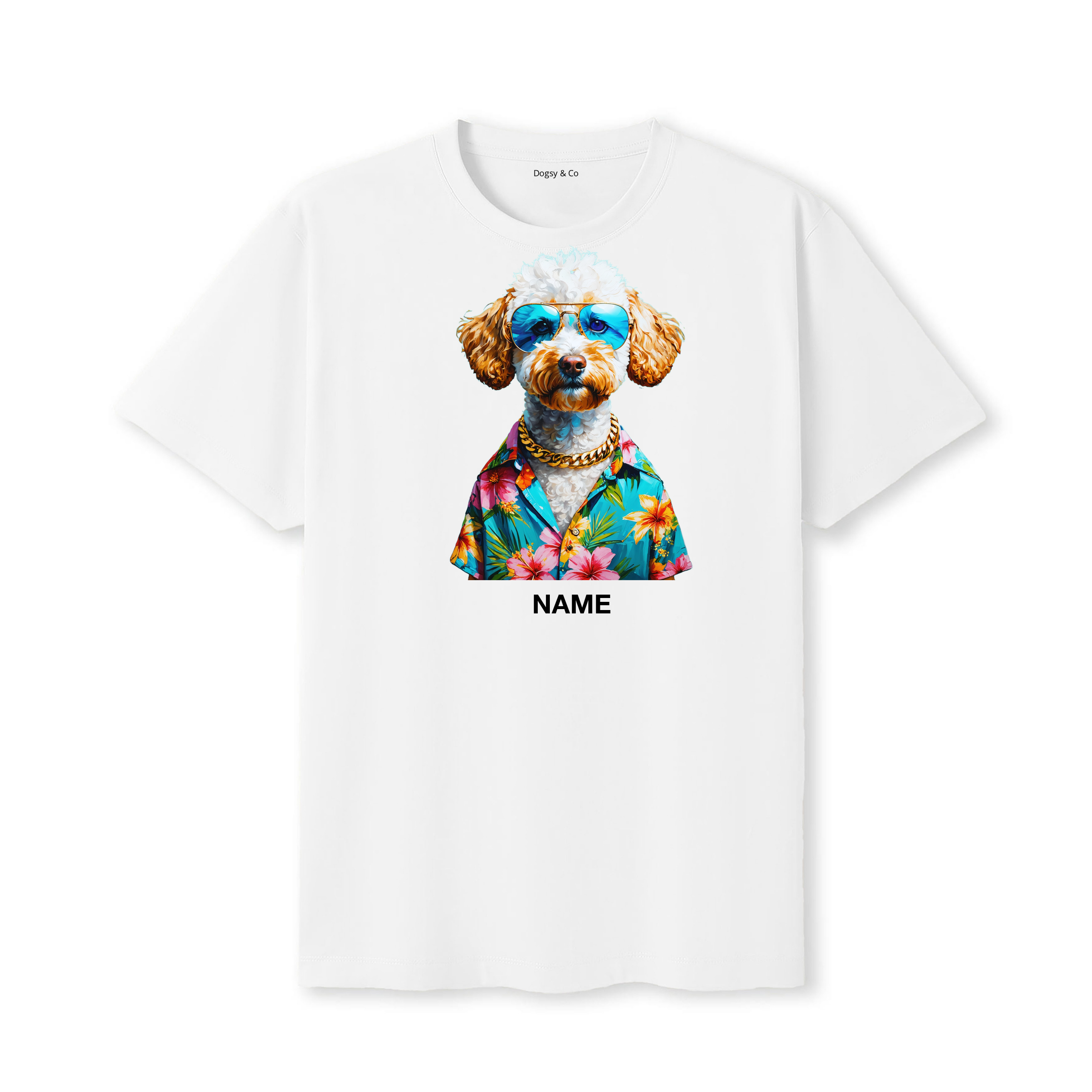 Groodle Hawaii Dog Custom T-Shirt - White