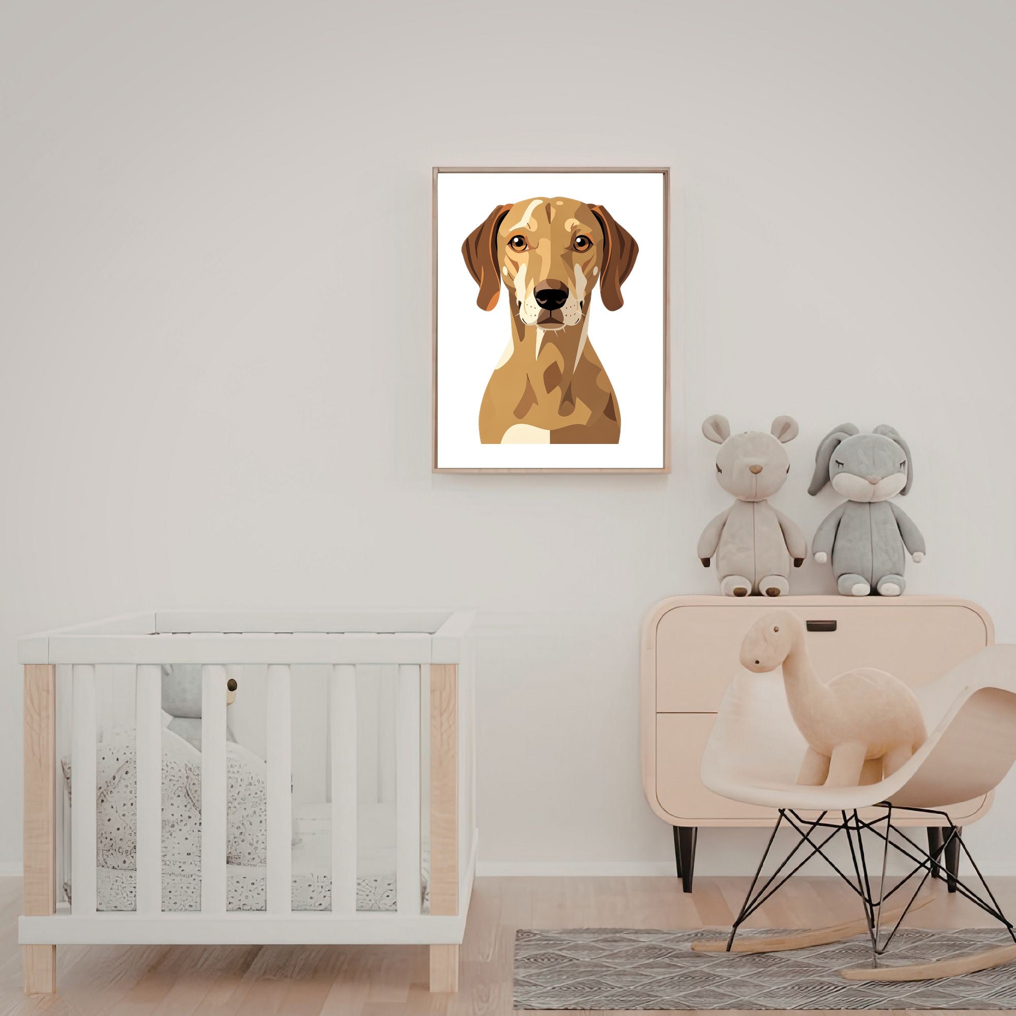 Bold Block Art Print - Framed Nursery Mockup