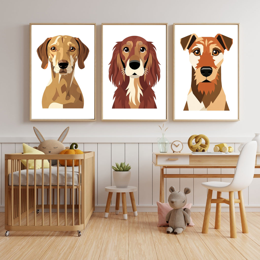 Bold Block Art Print - Framed Nursery Mockup