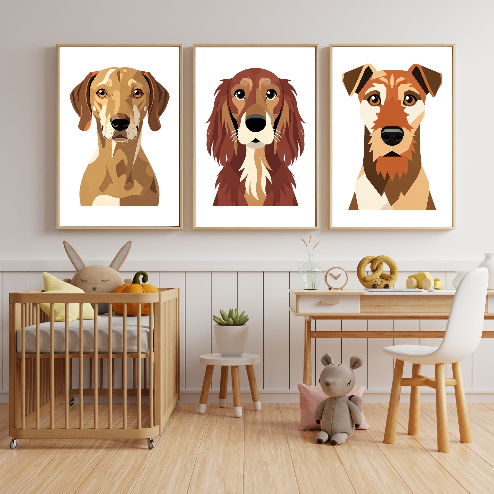 Bold Block Art Print - Framed Nursery Mockup