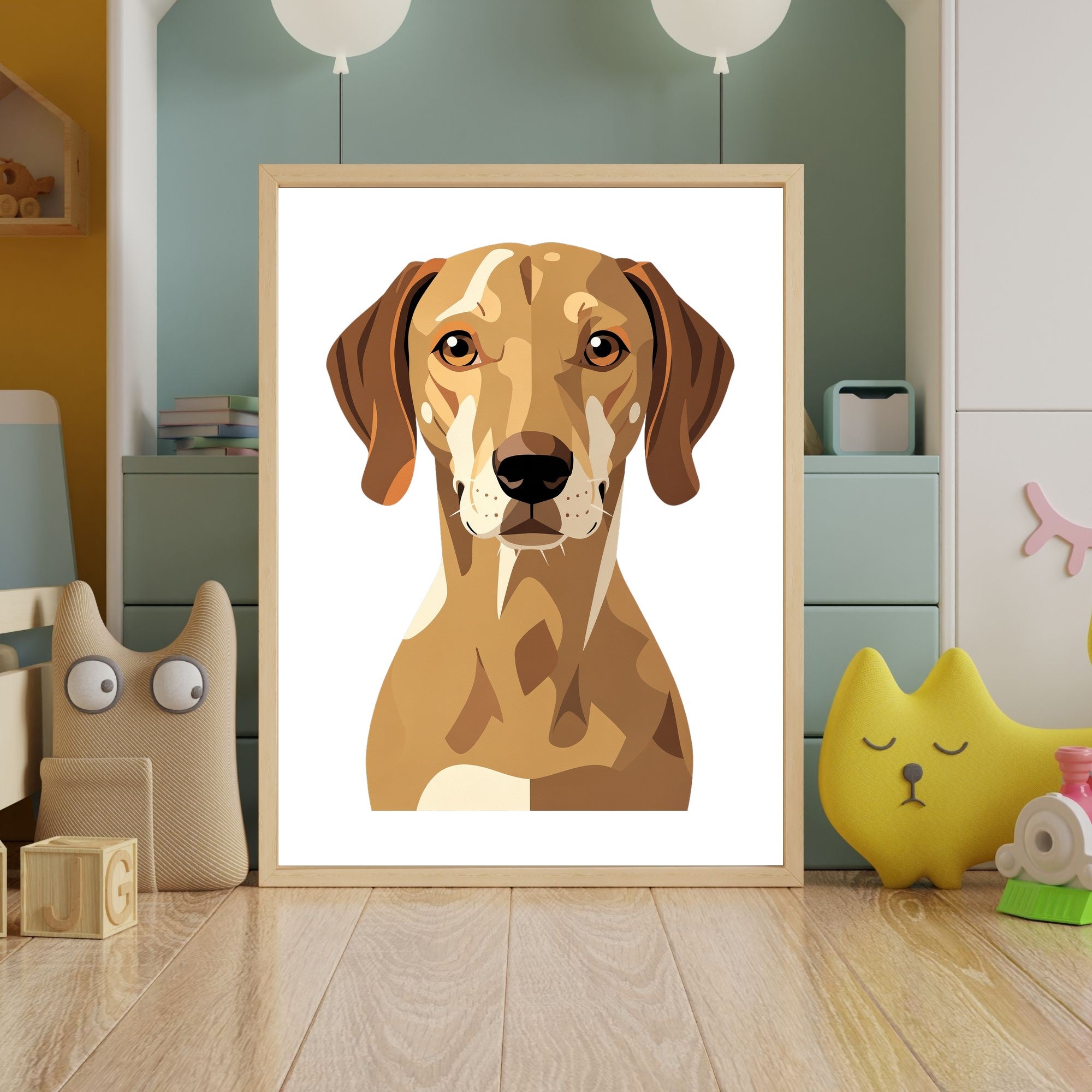Bold Block Art Print - Framed Nursery Mockup