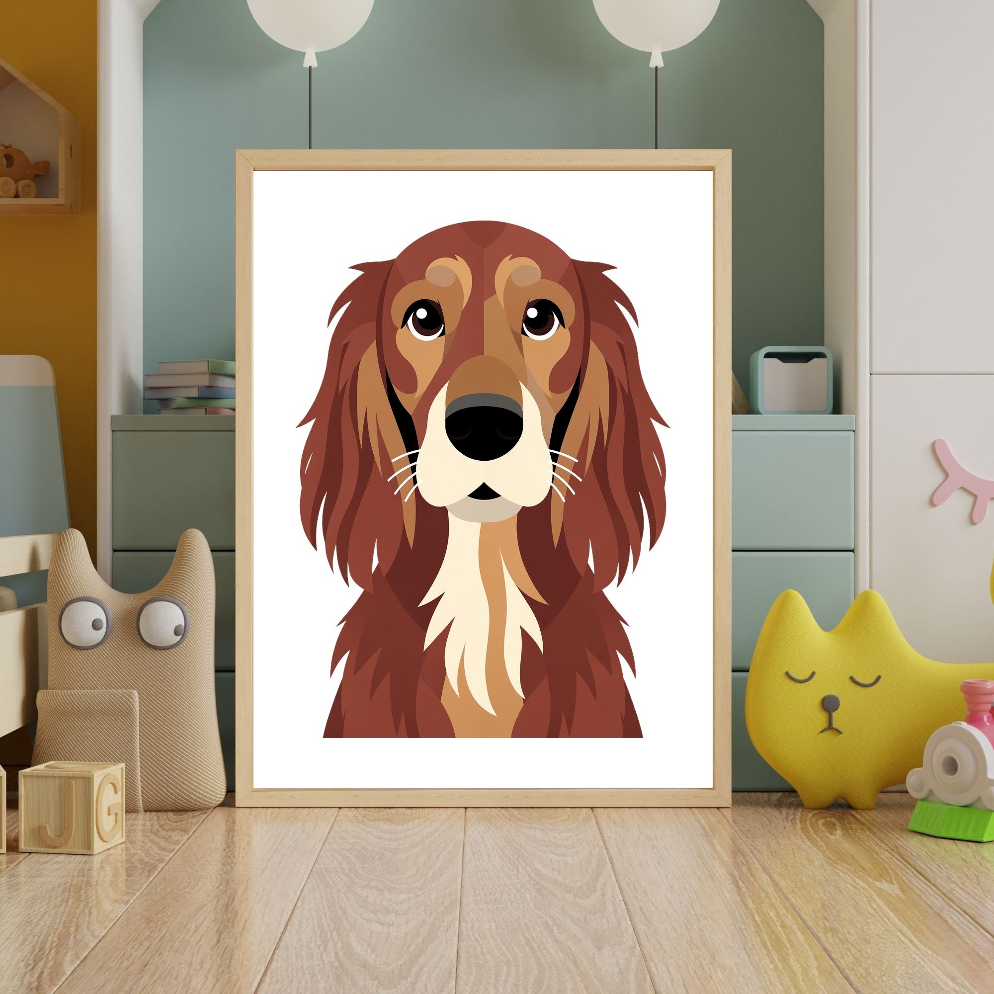 Bold Block Art Print - Framed Nursery Mockup