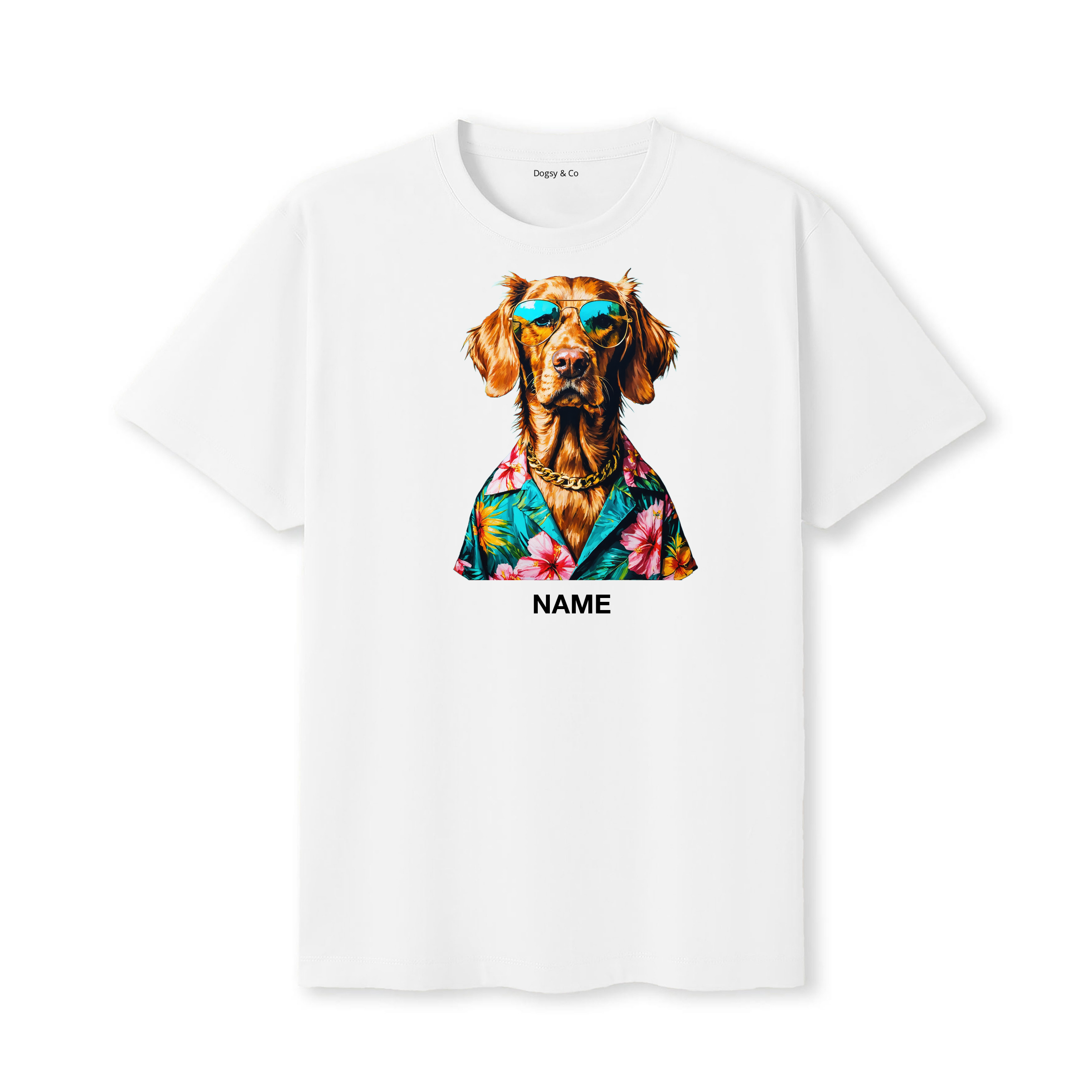 Irish Setter Hawaii Dog Custom T-Shirt - White