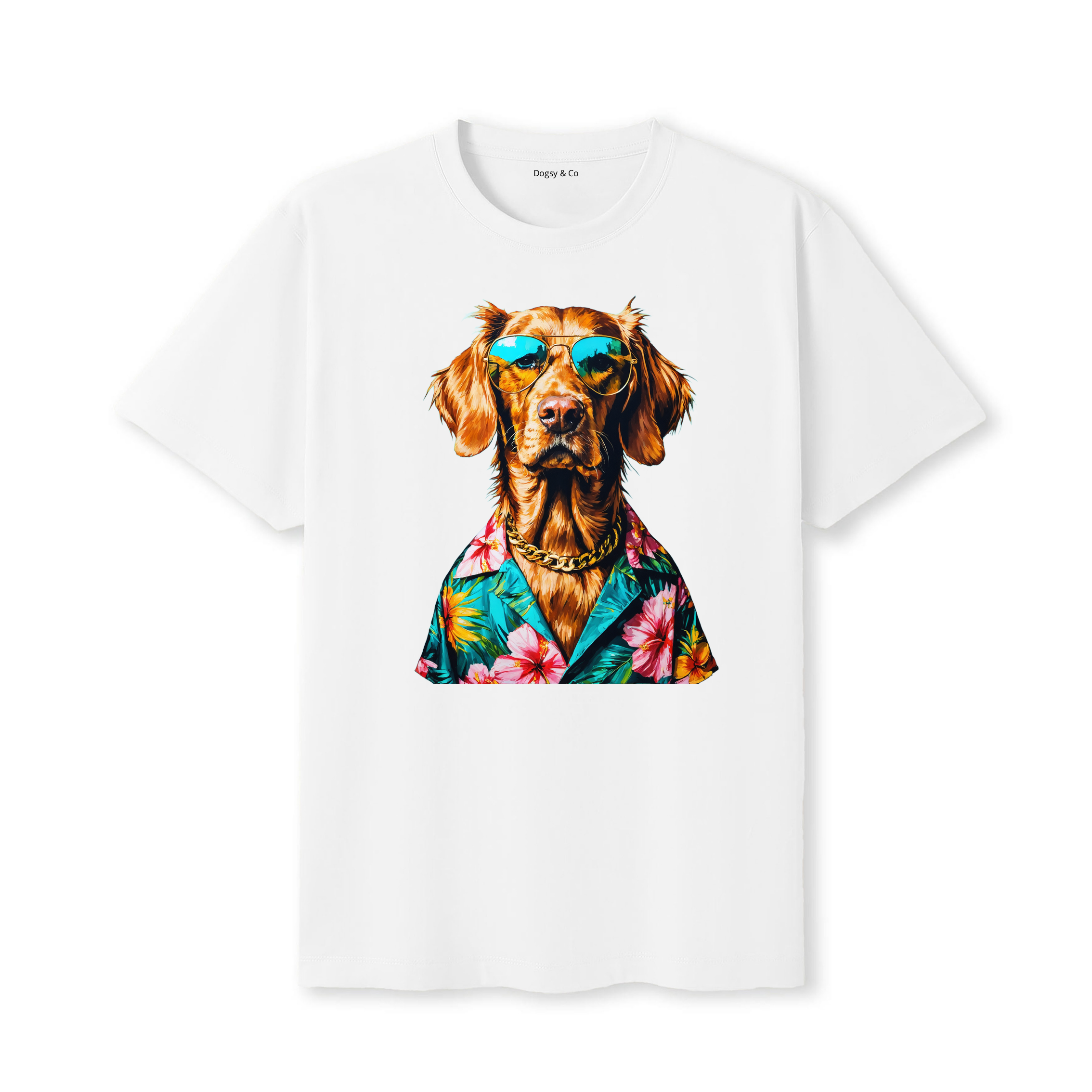 Irish Setter Hawaii Dog T-Shirt - White