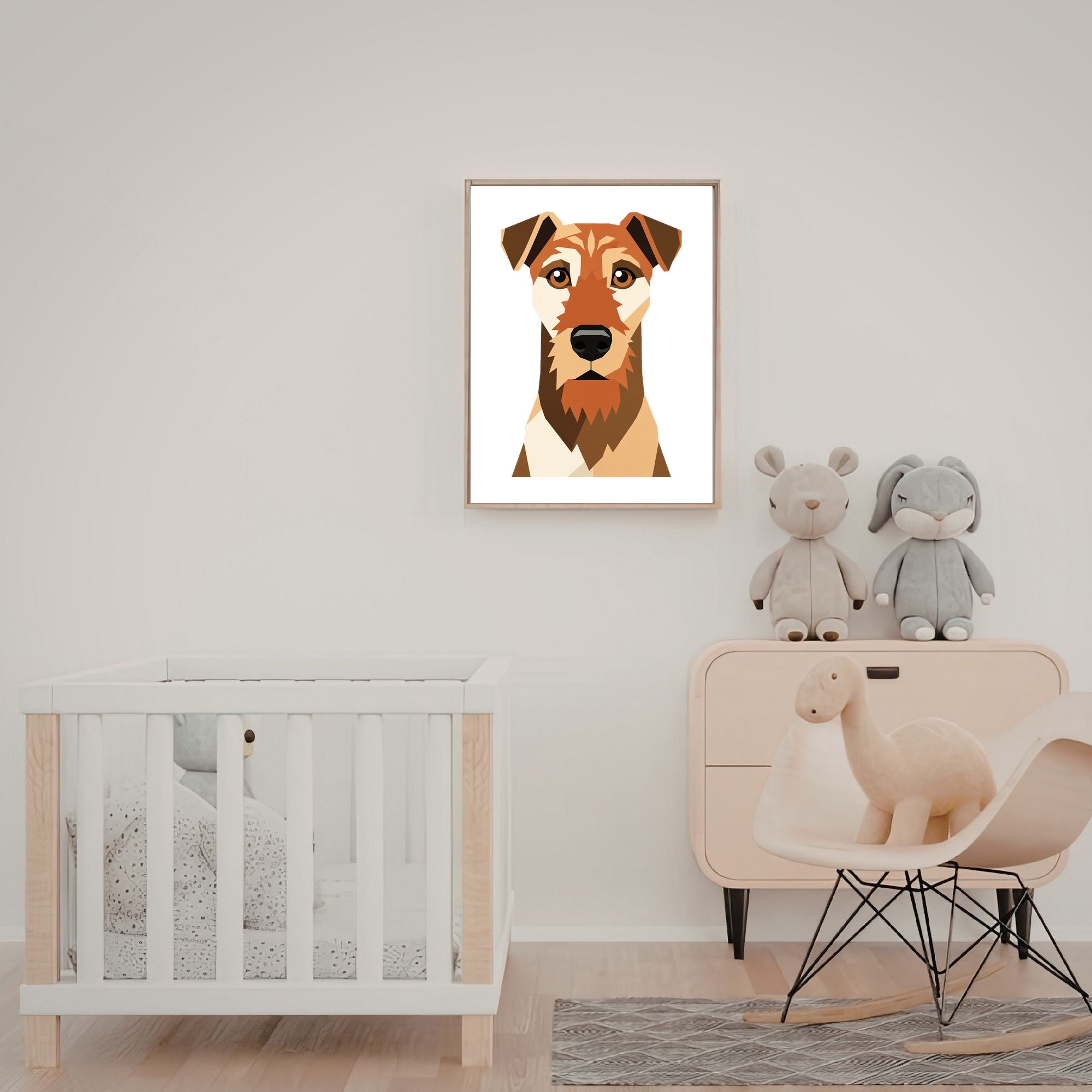 Bold Block Art Print - Framed Nursery Mockup