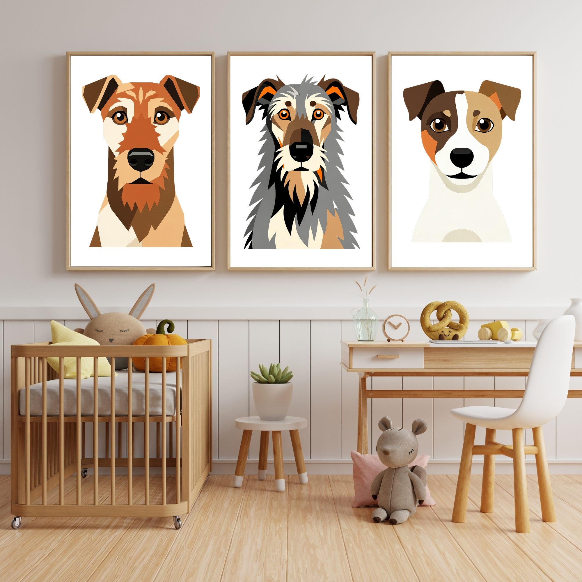 Bold Block Art Print - Framed Nursery Mockup