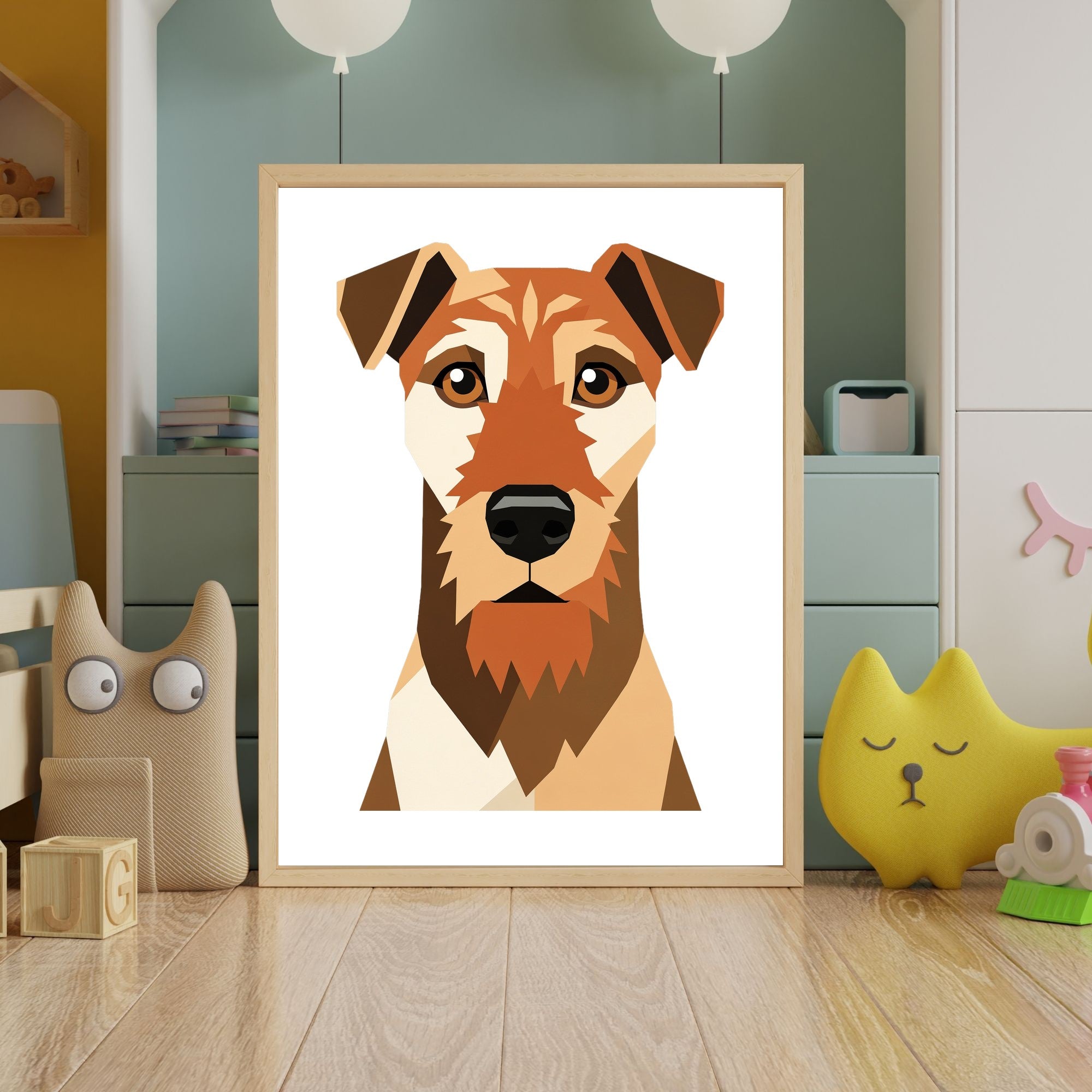 Bold Block Art Print - Framed Nursery Mockup