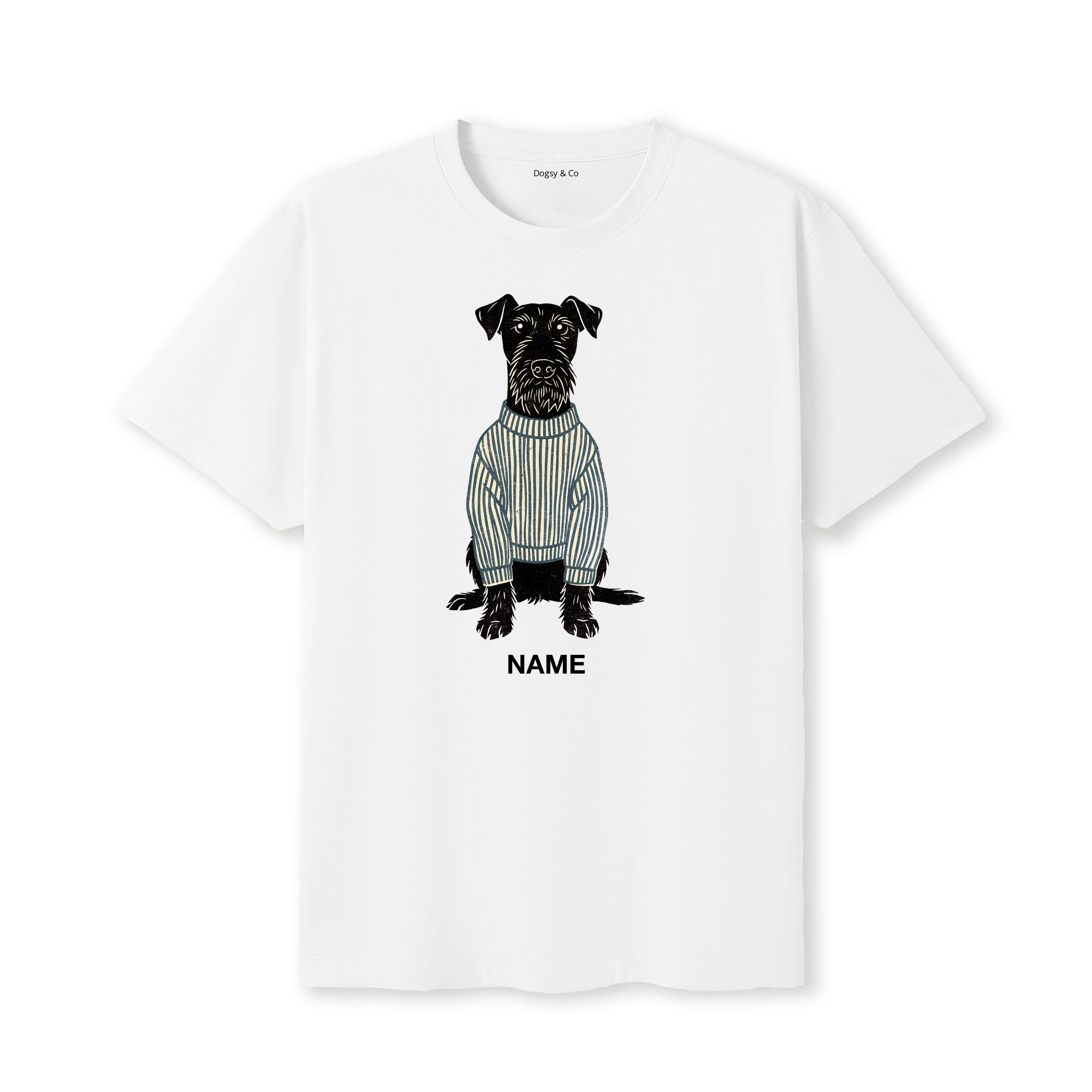 Irish Terrier Jumper Dog Custom T-Shirt - White