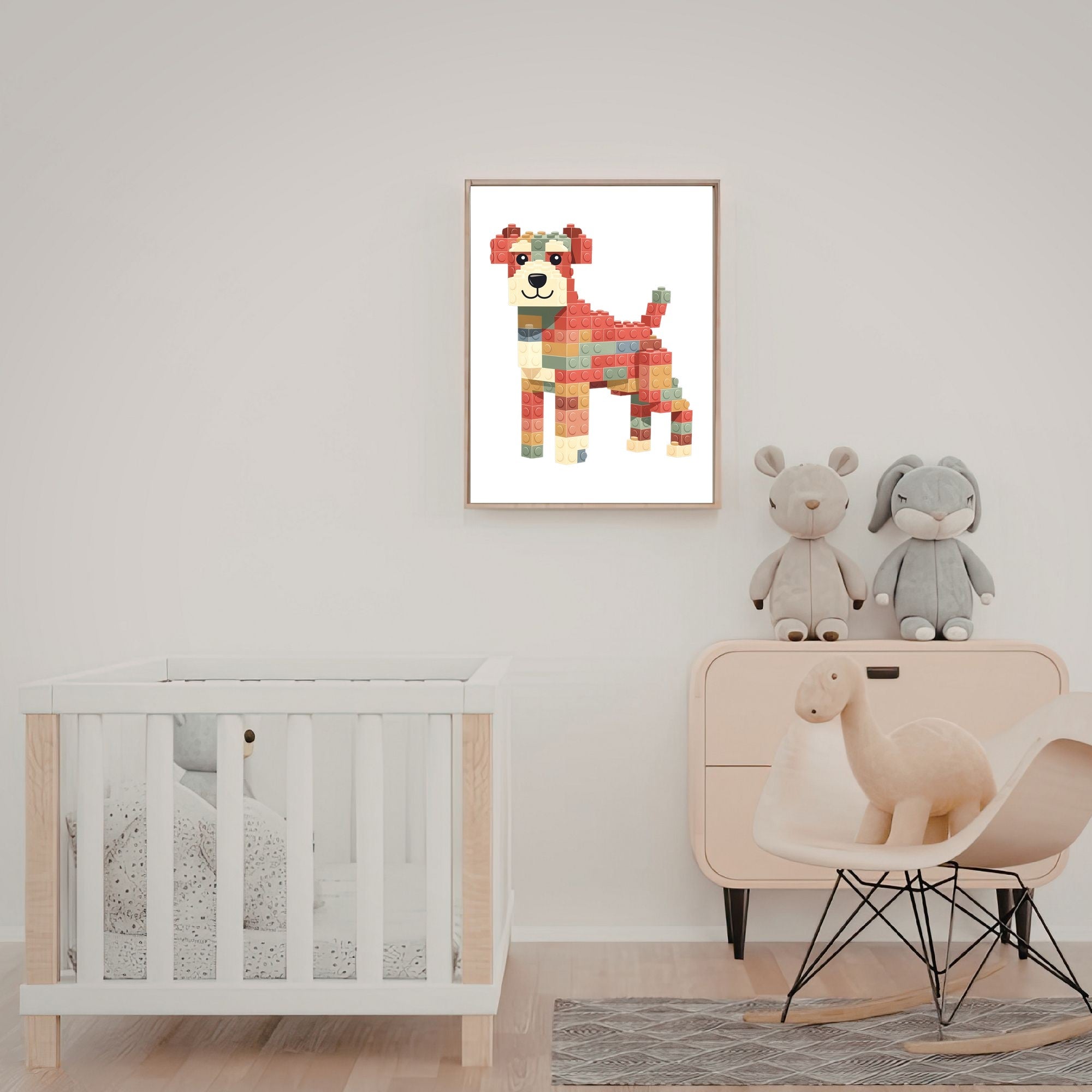 Irish Terrier Lego Dog - White