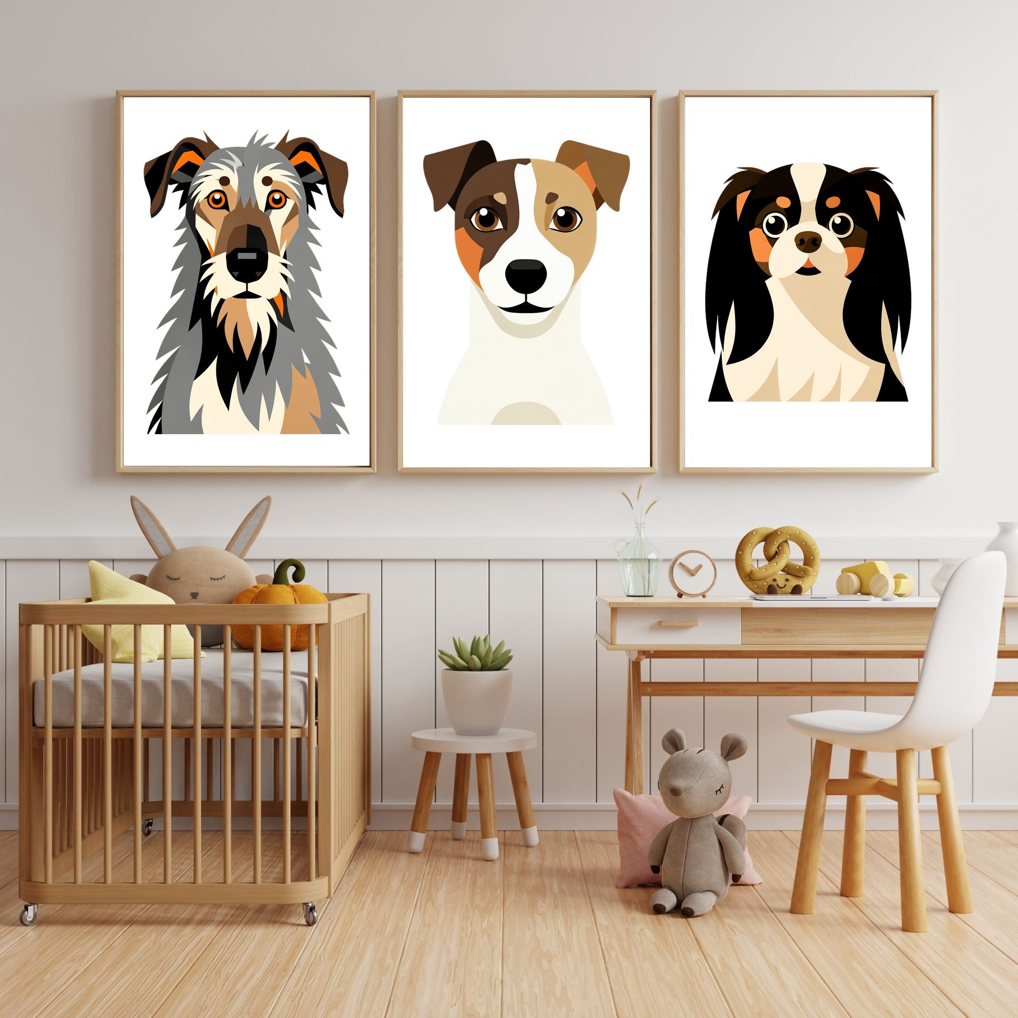 Bold Block Art Print - Framed Nursery Mockup