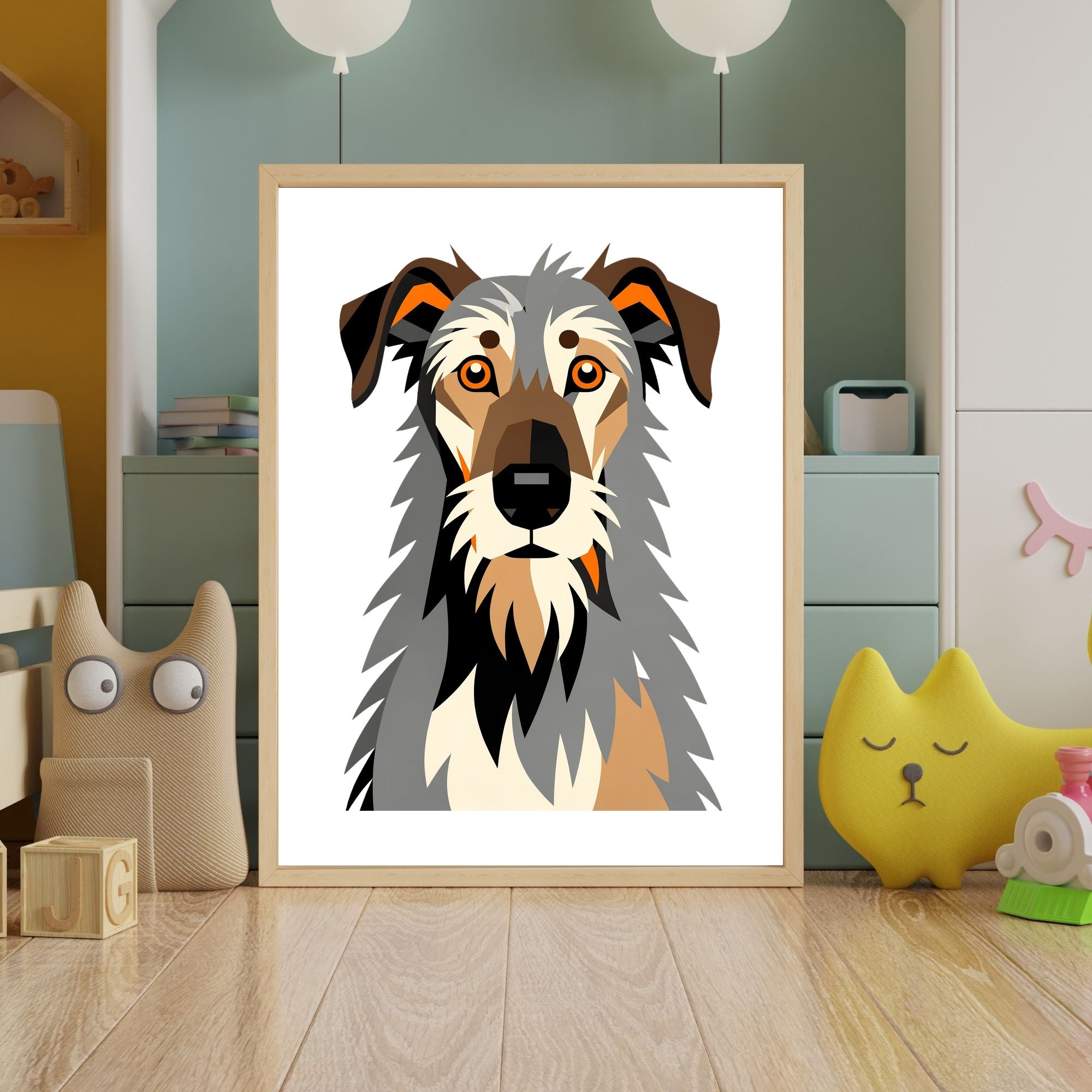 Bold Block Art Print - Framed Nursery Mockup