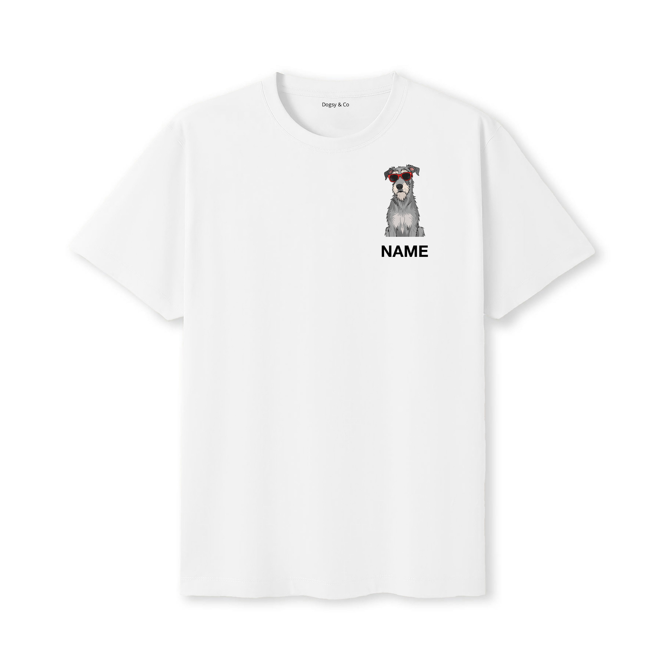 Irish Wolfhound Cool Dog Custom T-Shirt - White