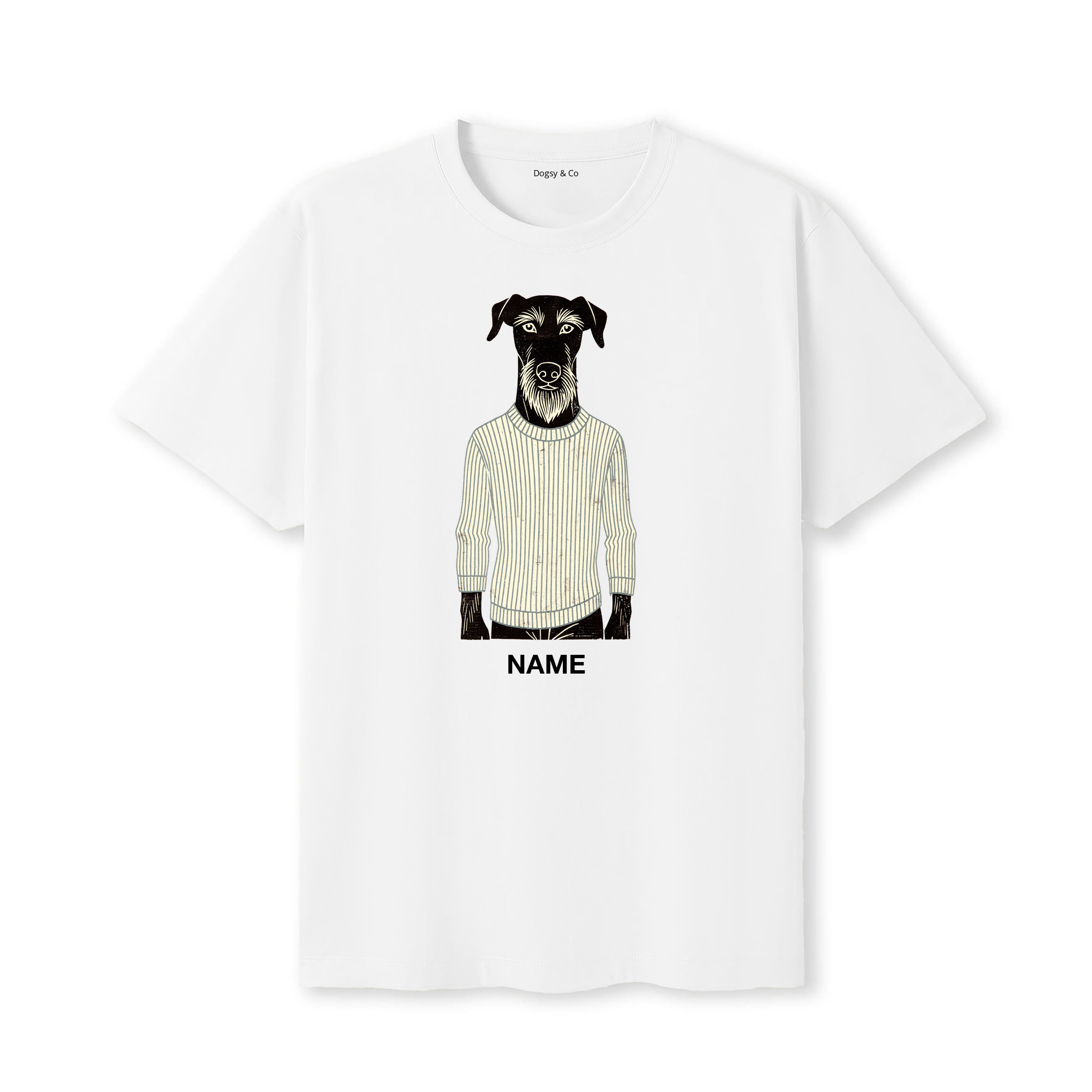Irish Wolfhound Jumper Dog Custom T-Shirt - White