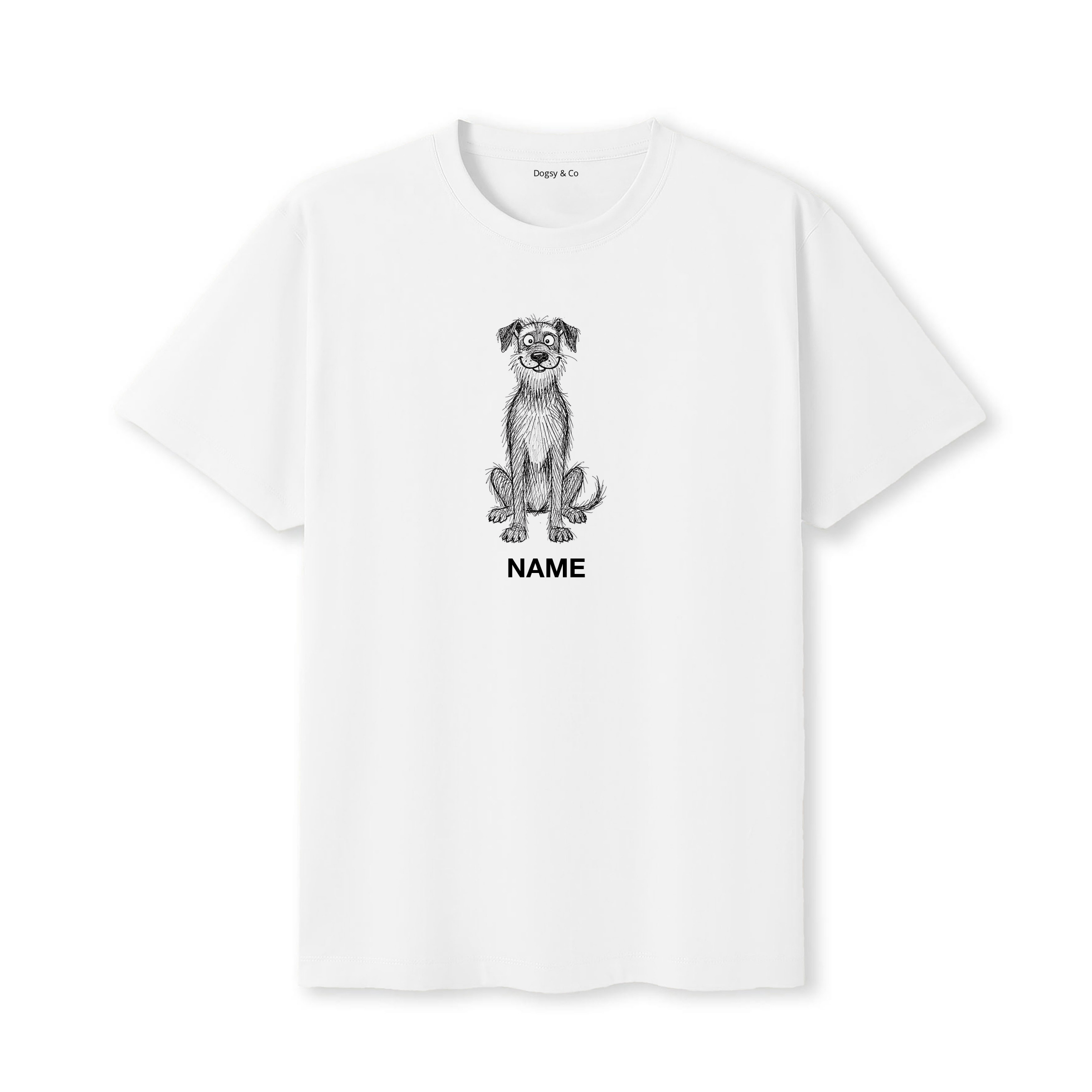 Irish Wolfhound Scraggy Dog Custom - White
