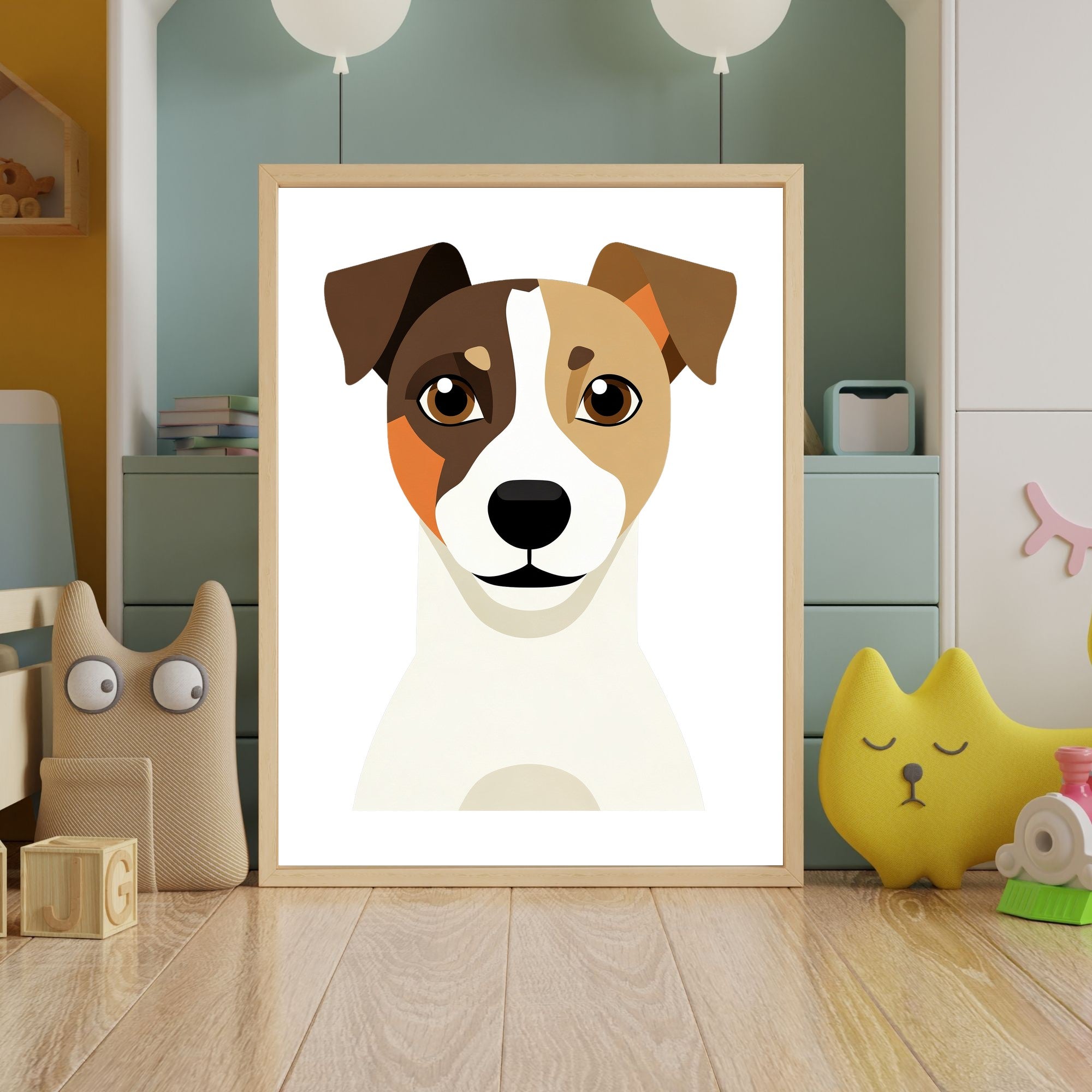 Bold Block Art Print - Framed Nursery Mockup
