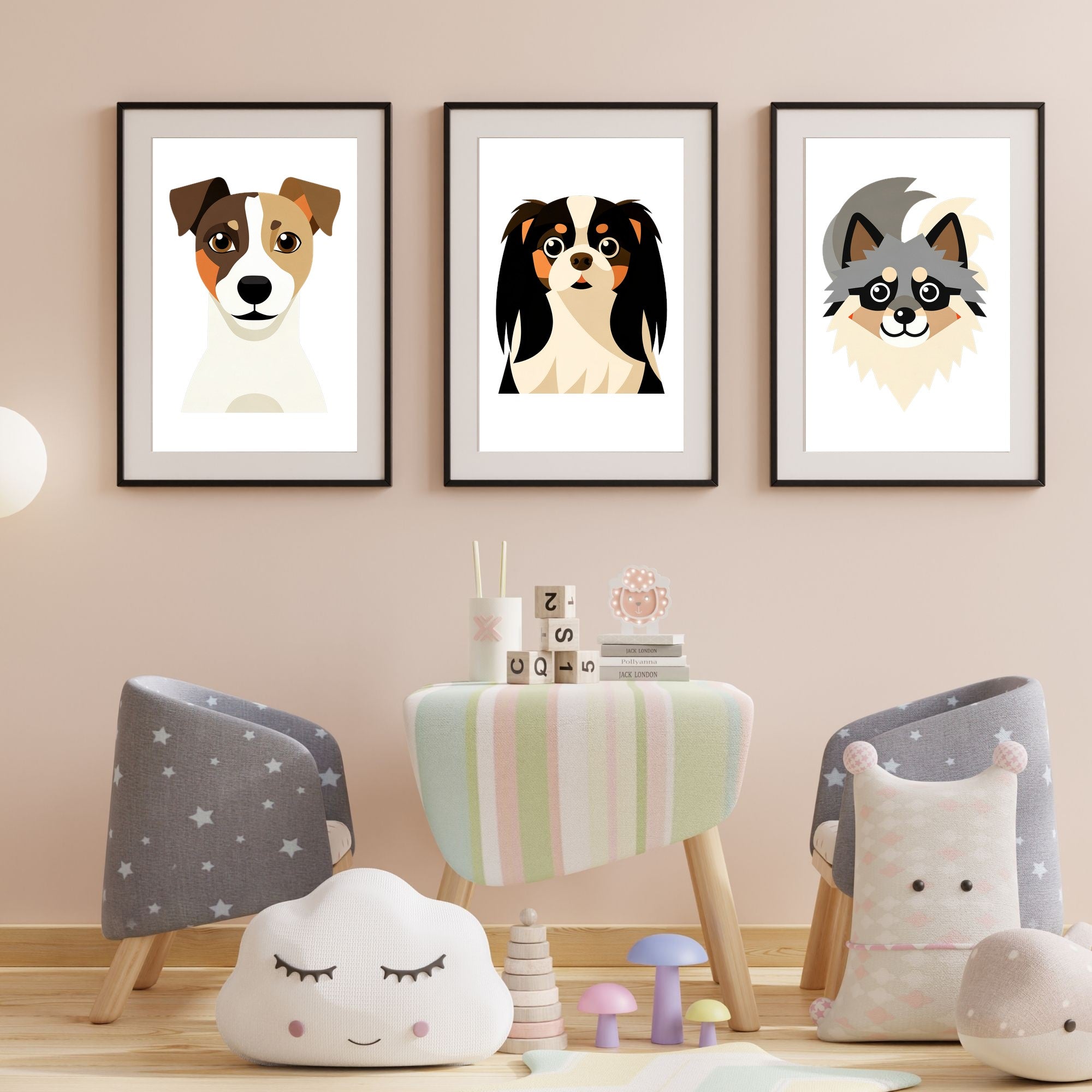 Bold Block Art Print - Framed Nursery Mockup