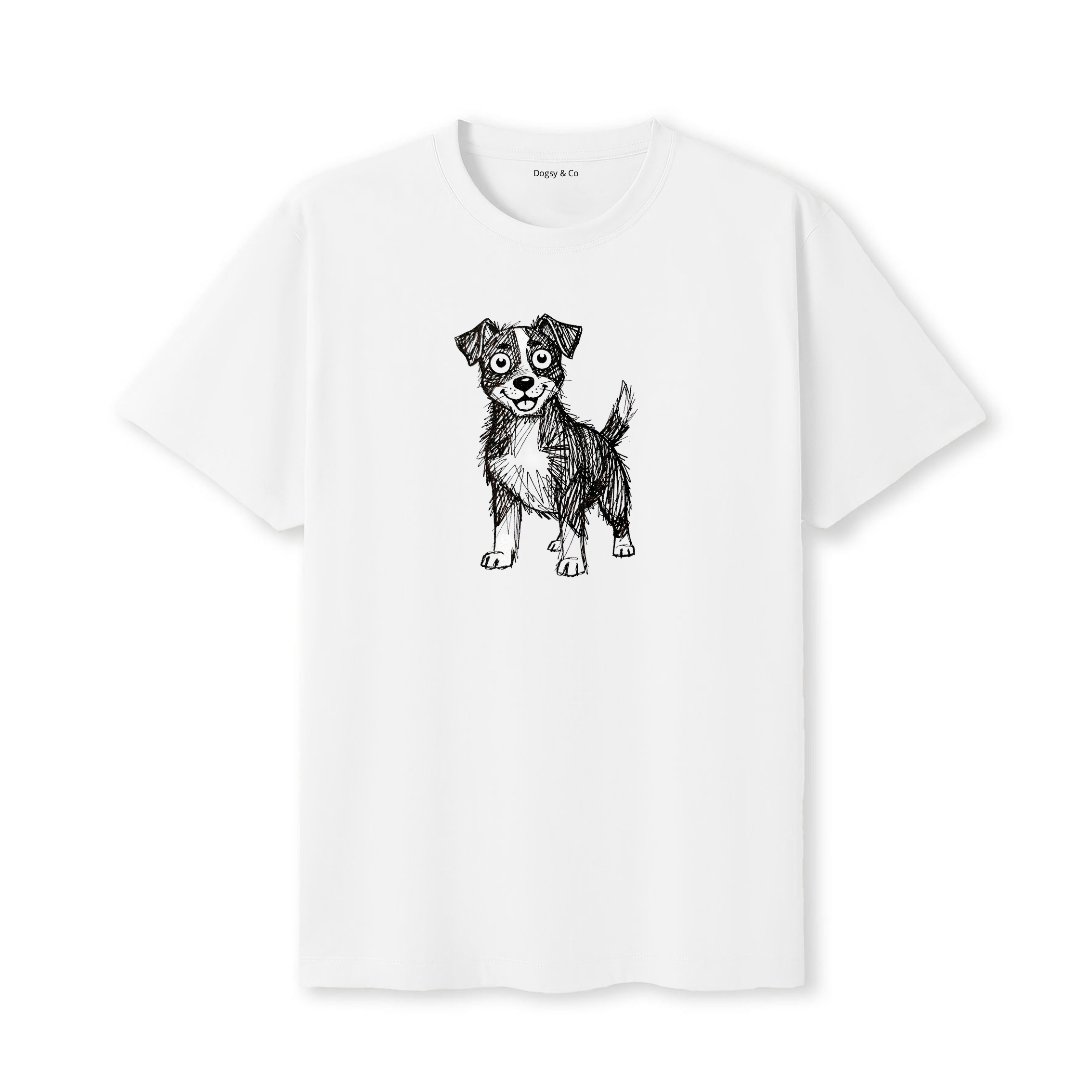 Jack Russell Scraggy Dog T-Shirt - White