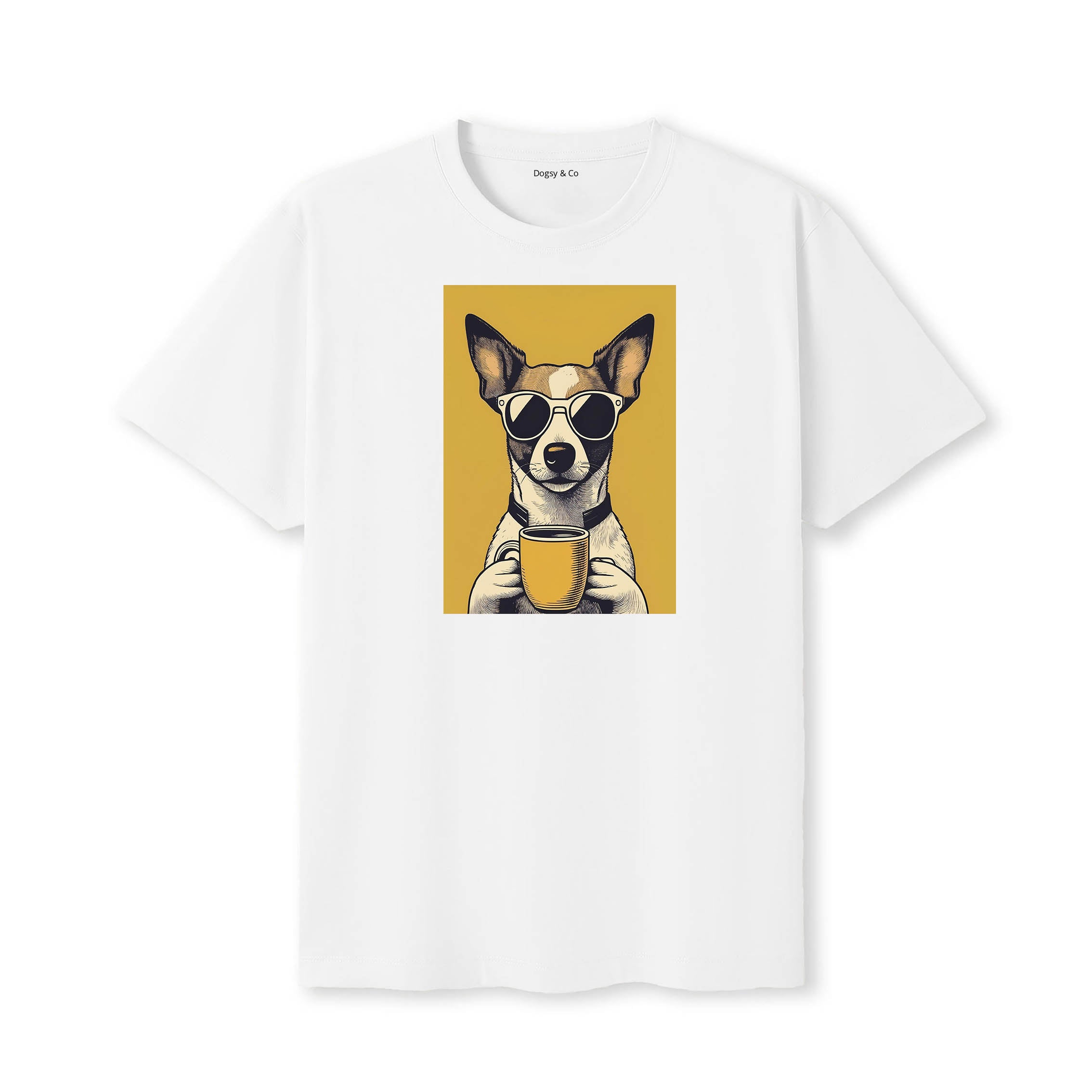 Jack Russell Coffee Dog T-Shirt White