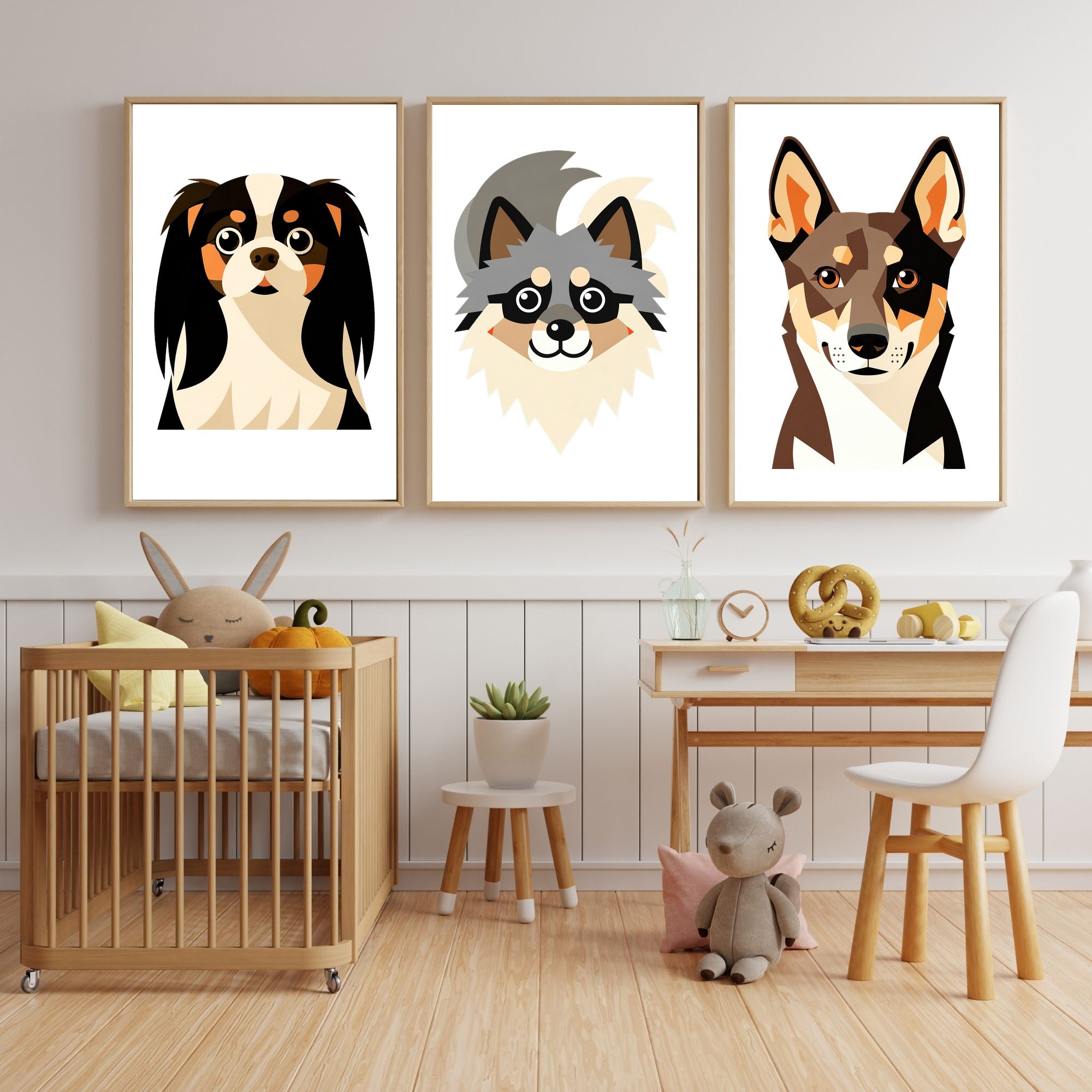 Bold Block Art Print - Framed Nursery Mockup