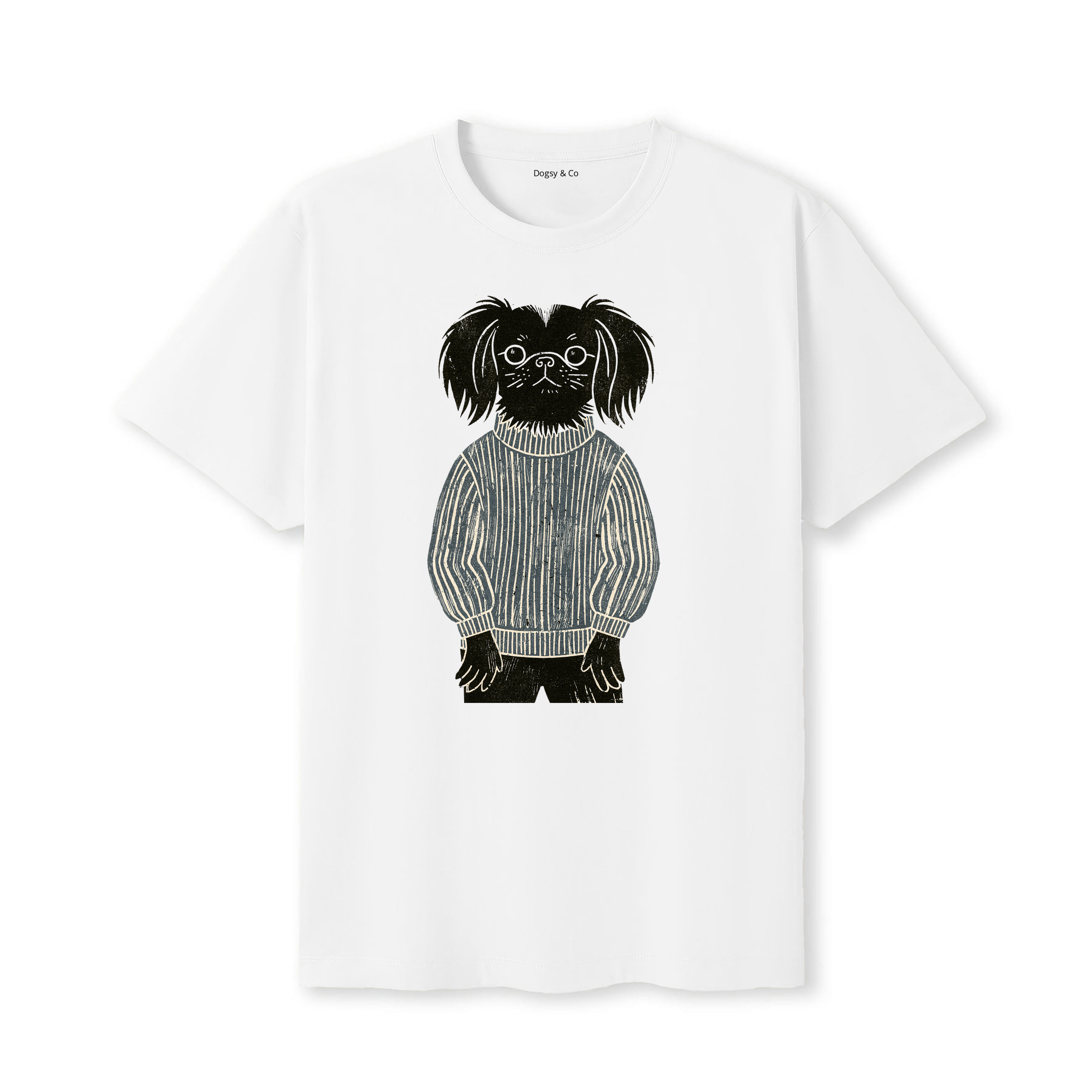 Japanese Chin Jumper Dog T-Shirt - White