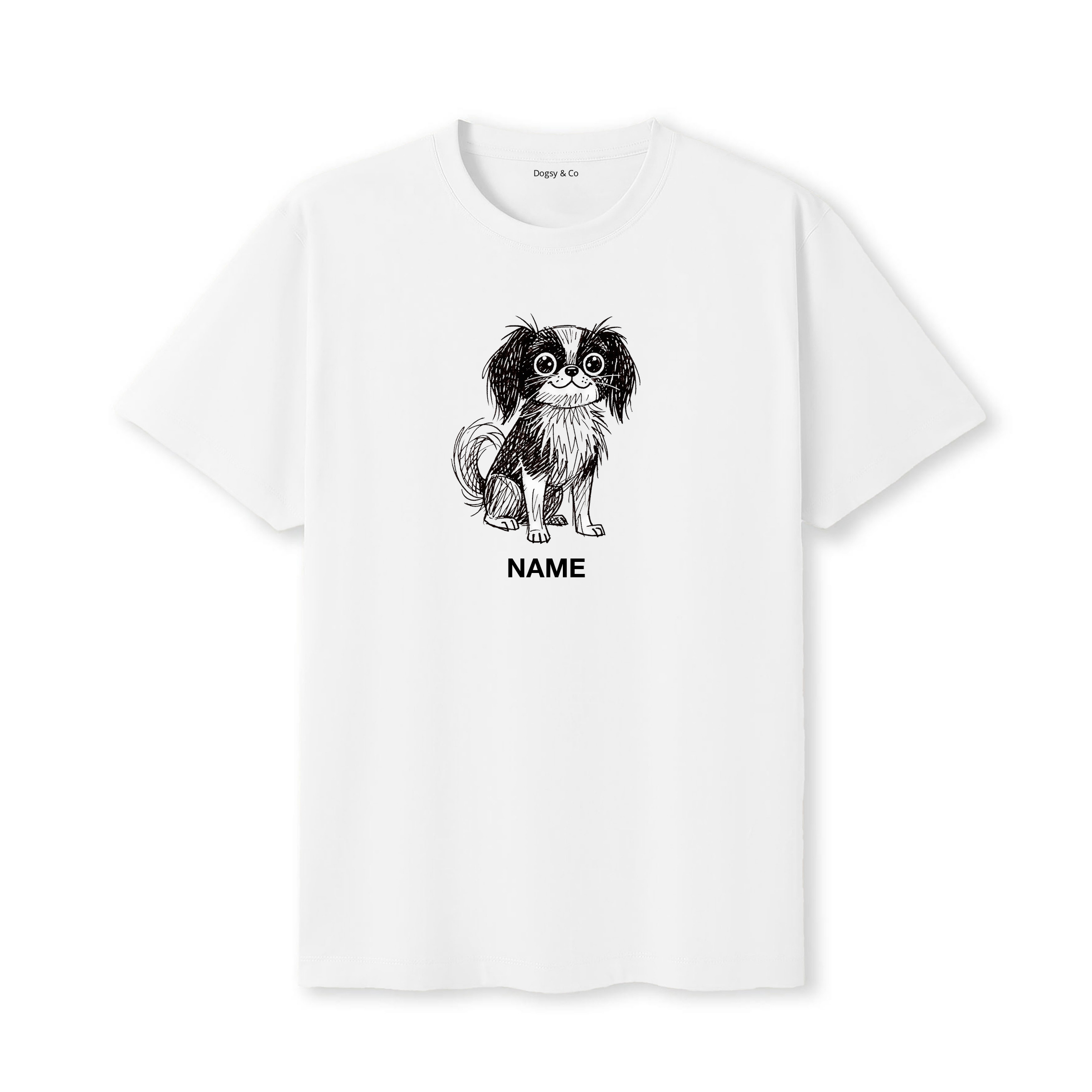 Japanese Chin Scraggy Dog Custom - White